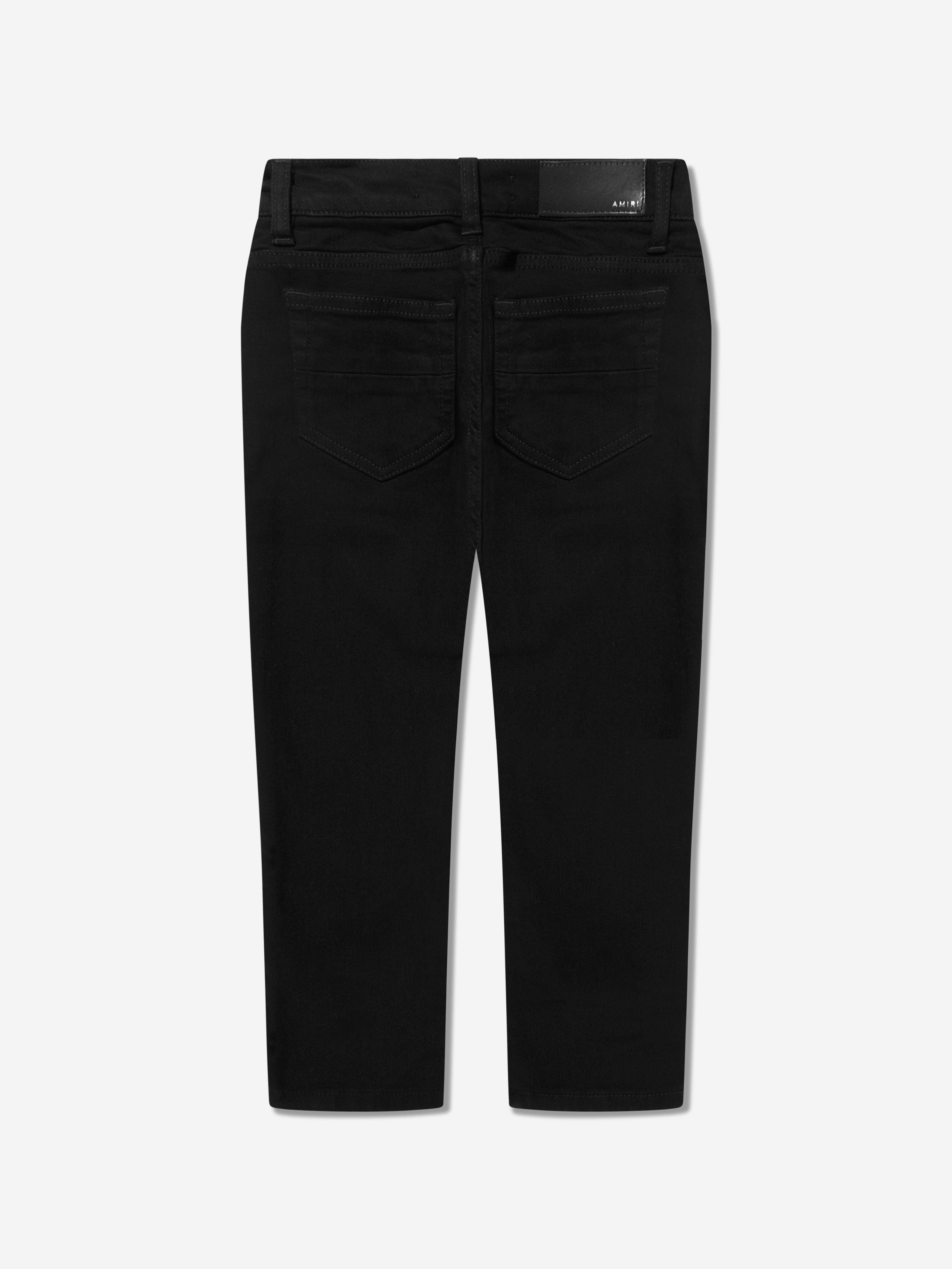 Amiri Boys Logo Jeans in Black