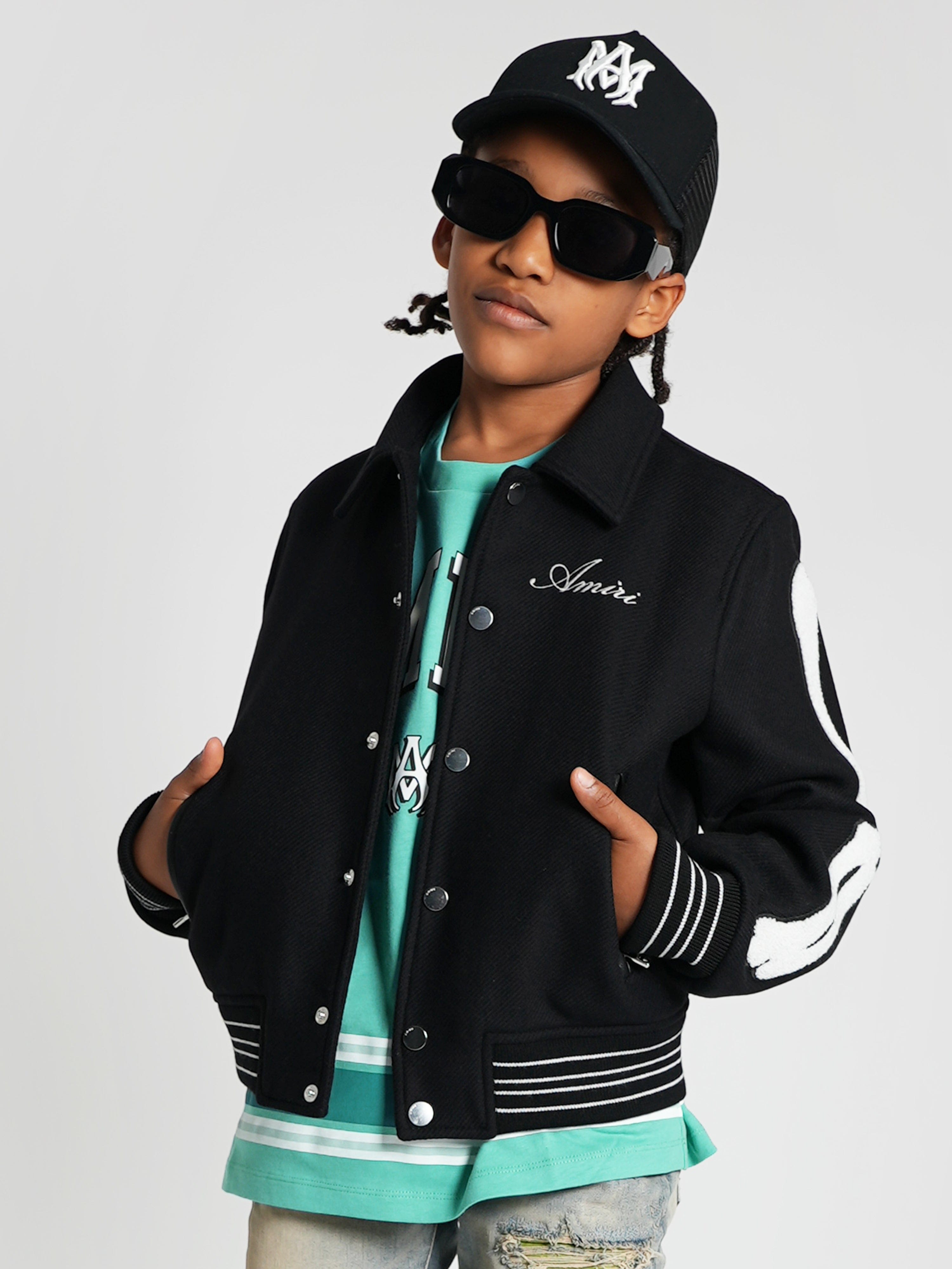 Amiri Kids Bones Jacket in Black