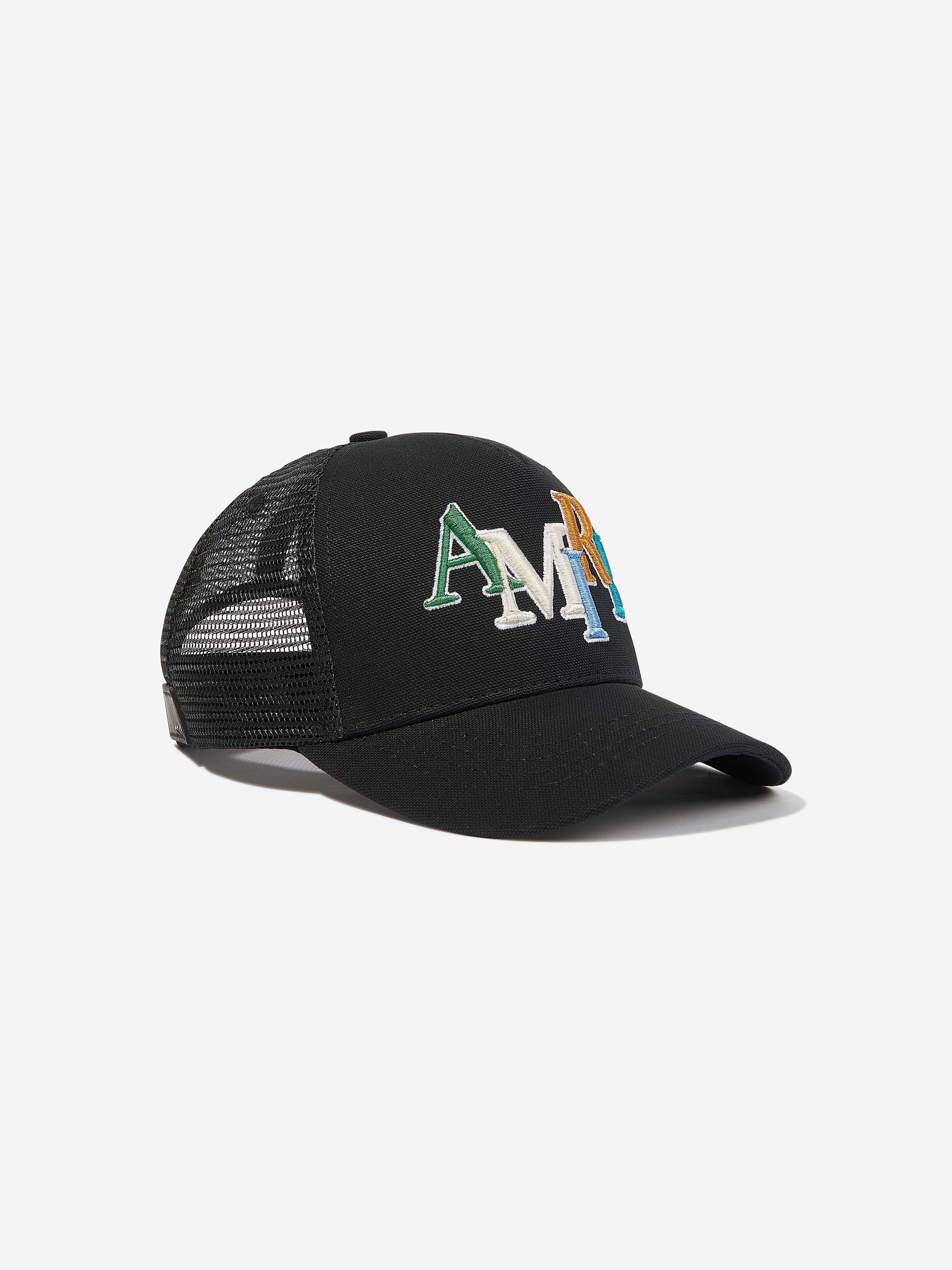 Amiri Boys Staggered Logo Cap in Black