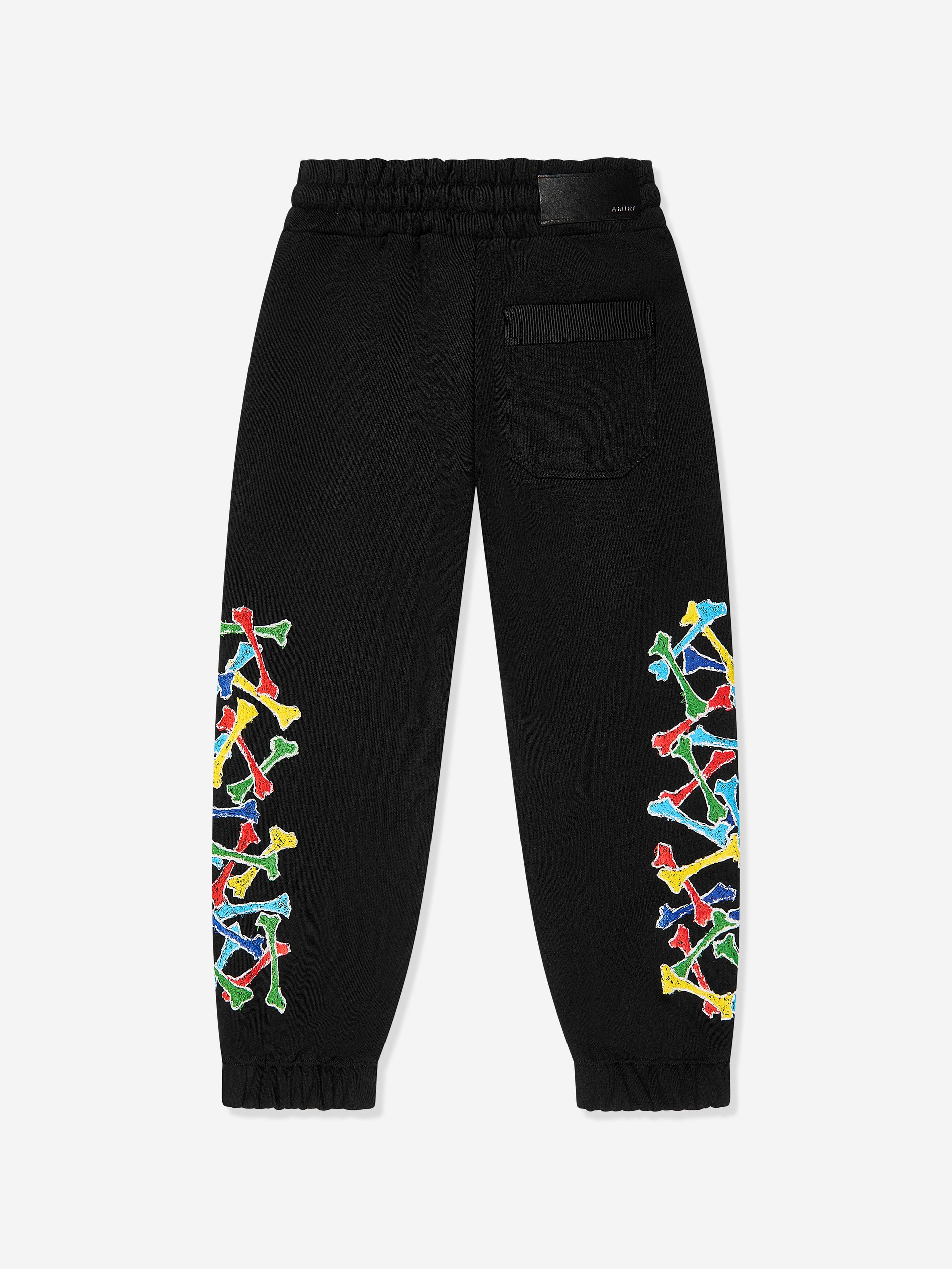 Amiri Kids Bones Scribble Joggers in Black