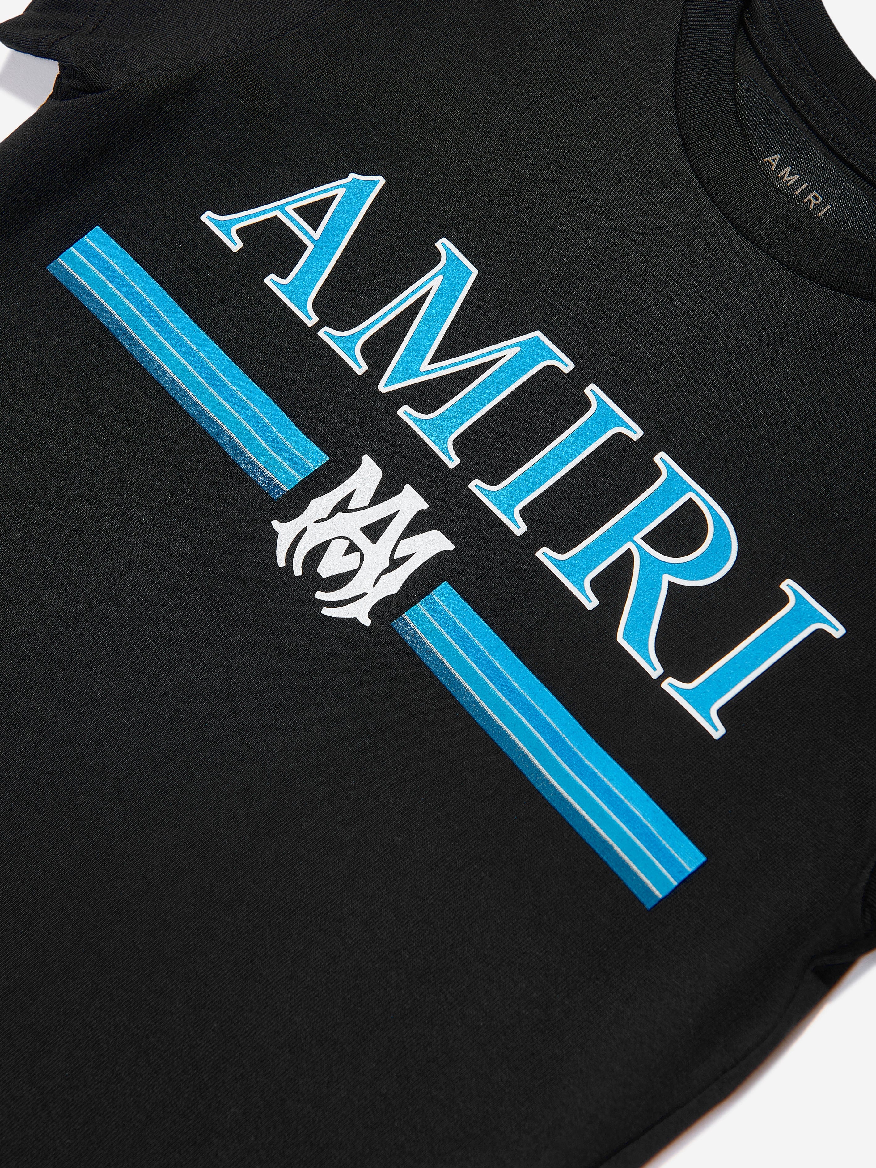 Amiri Kids Bar Logo T-Shirt in Black