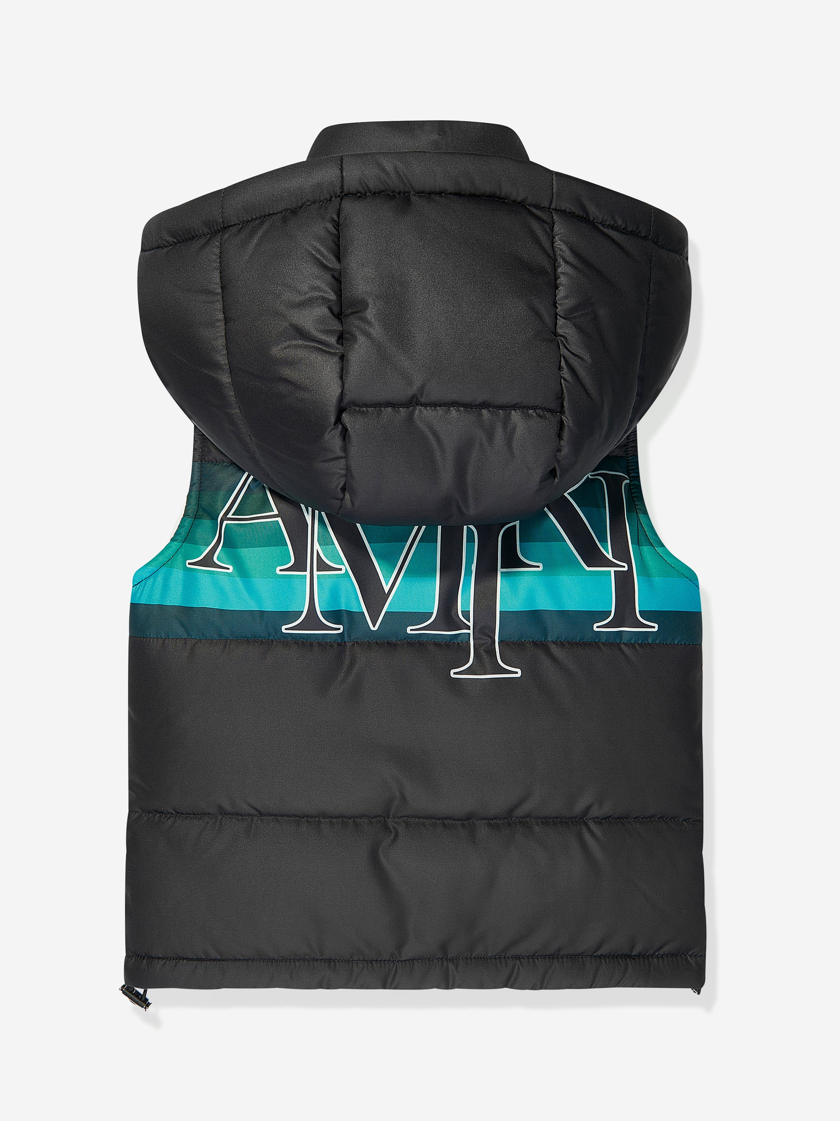 Amiri Boys Logo Staggered Gilet in Black