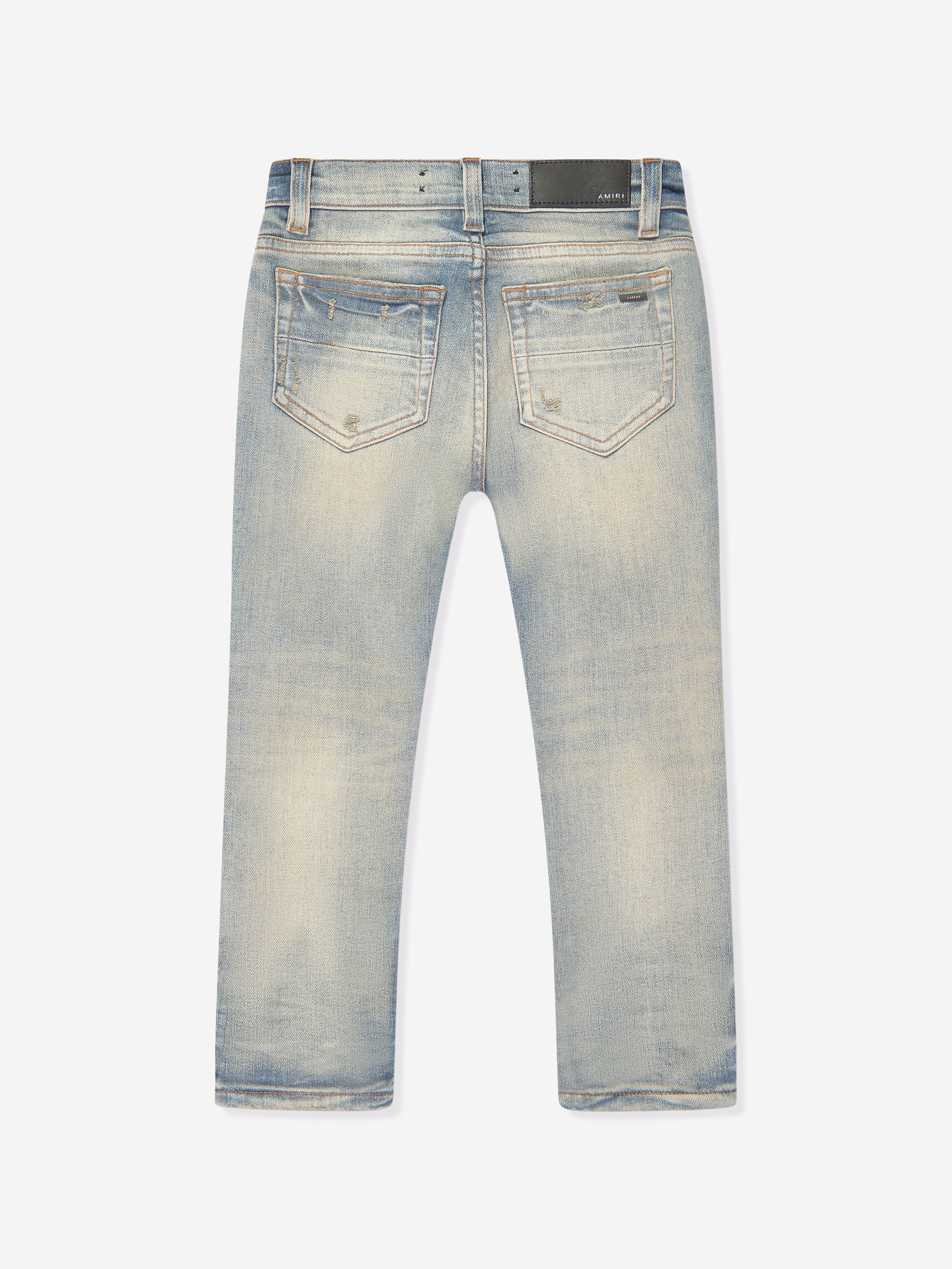 Amiri Boys Ripped Jeans in Blue