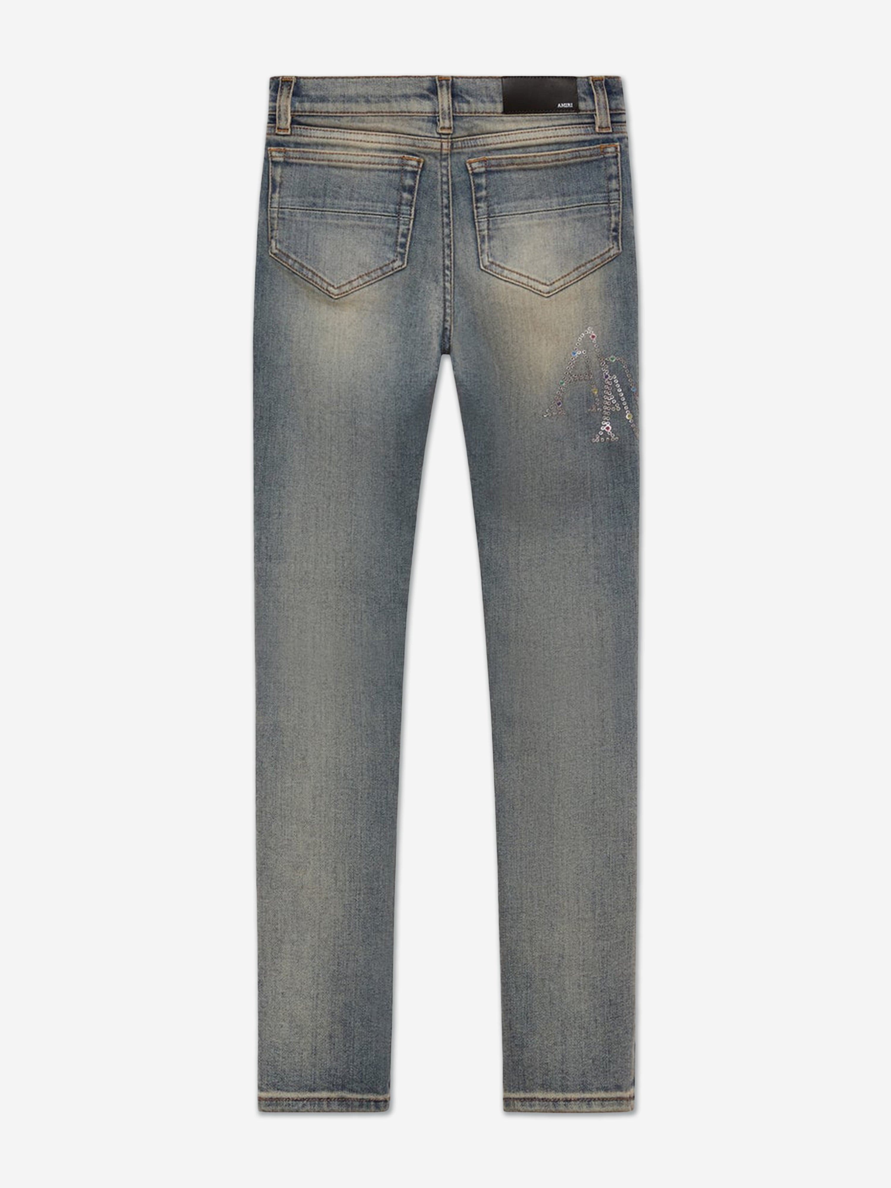 Amiri Kids Staggered Jeans in Blue