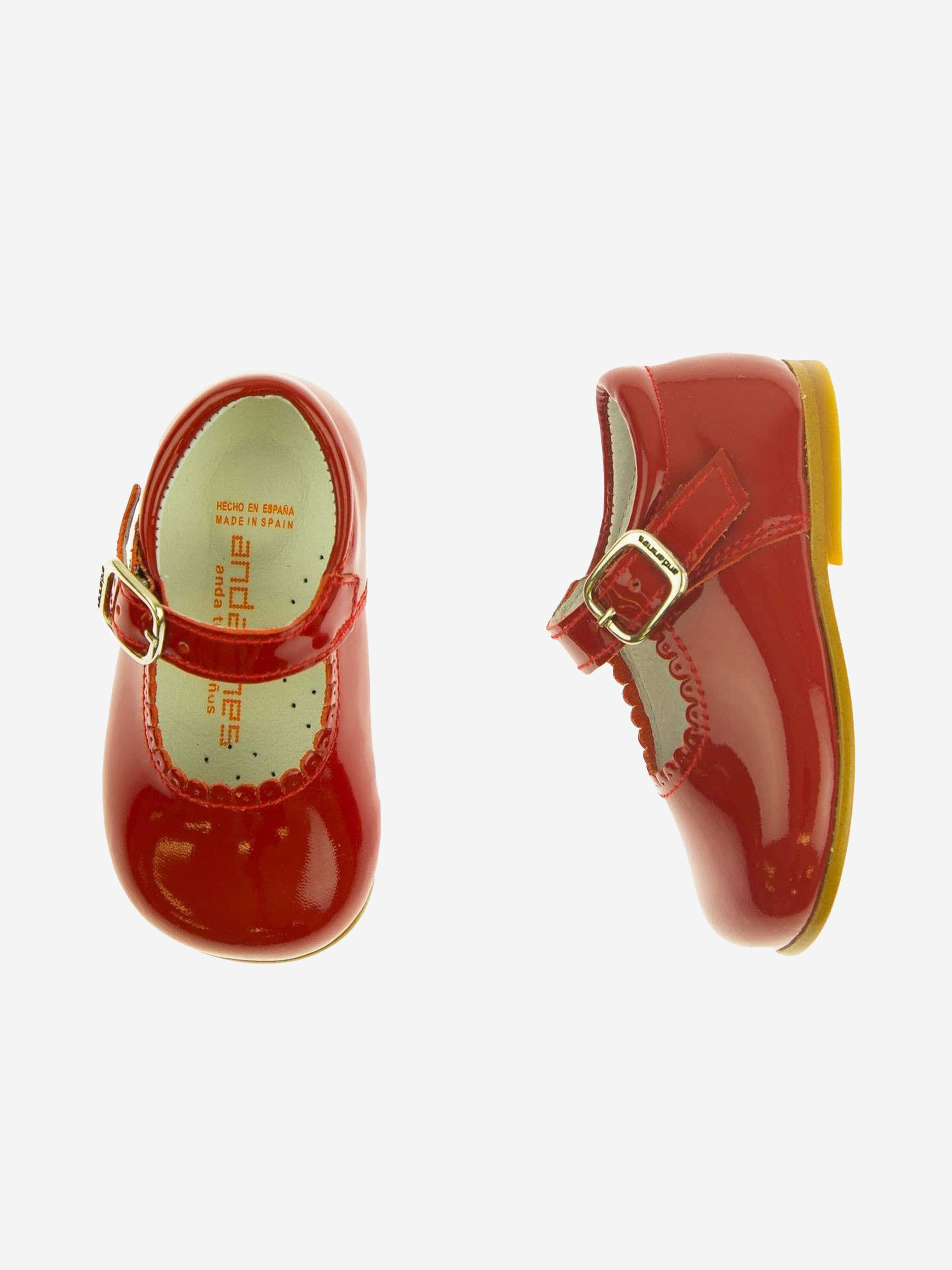 Andanines Girls Patent Leather Mary Jane Shoes