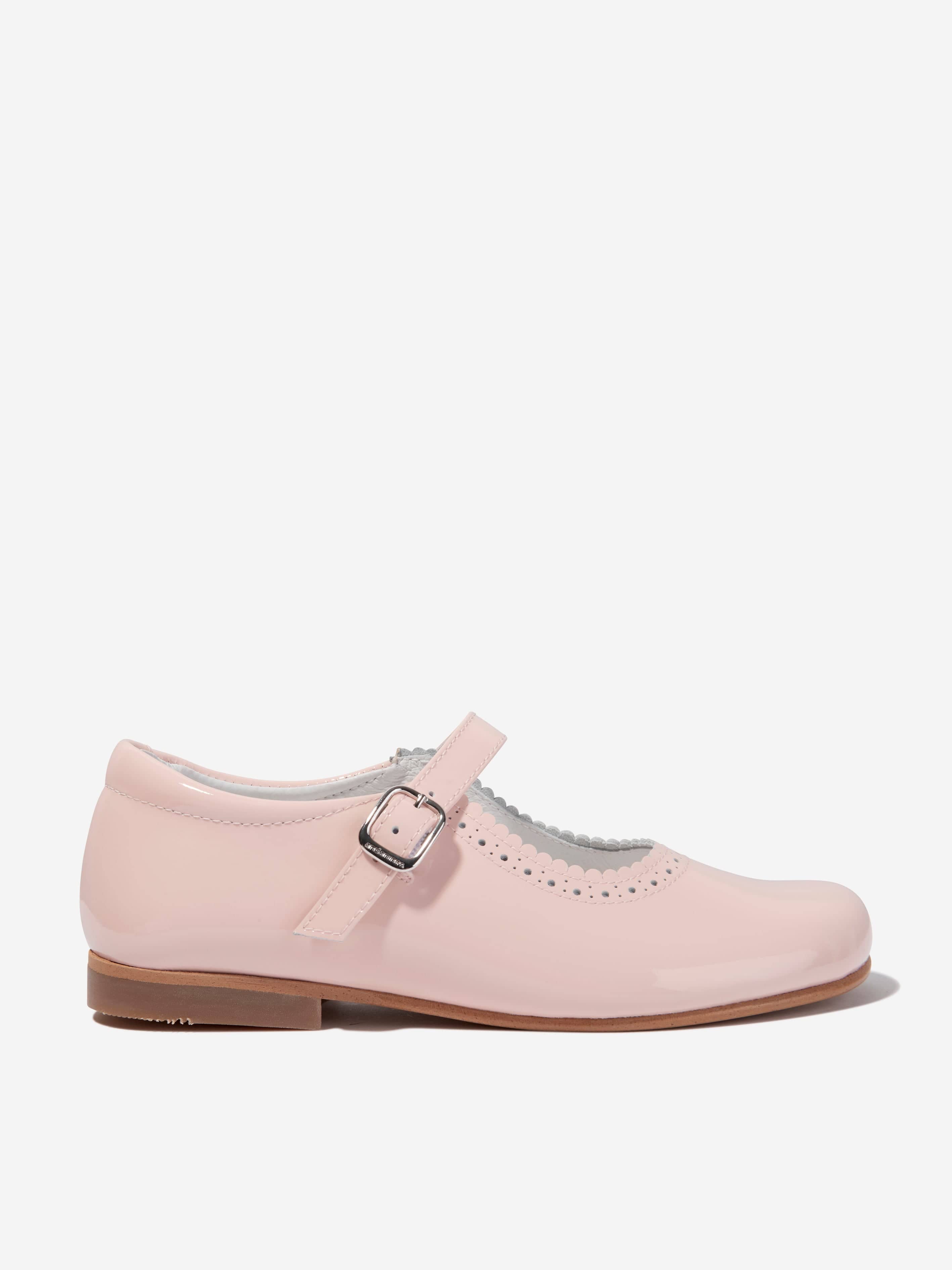 Andanines Girls Scalloped Edge Mary Jane Shoes