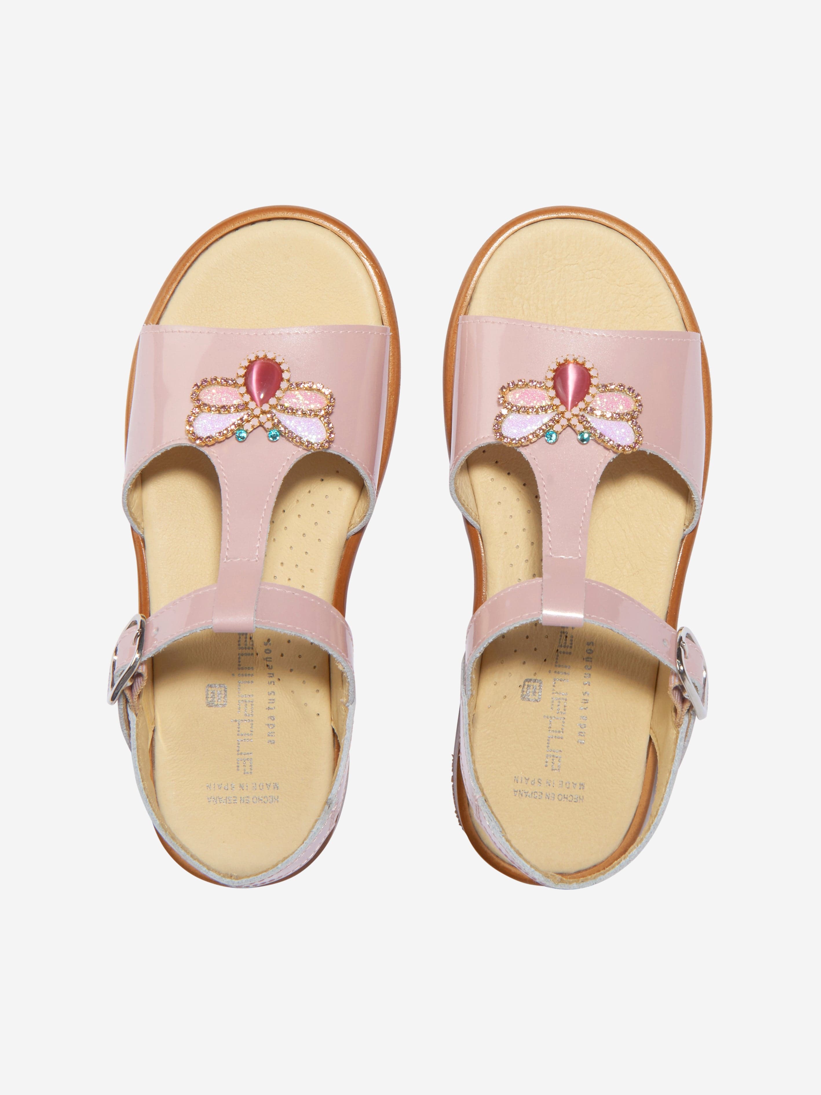 Andanines Girls Patent Leather Sandals