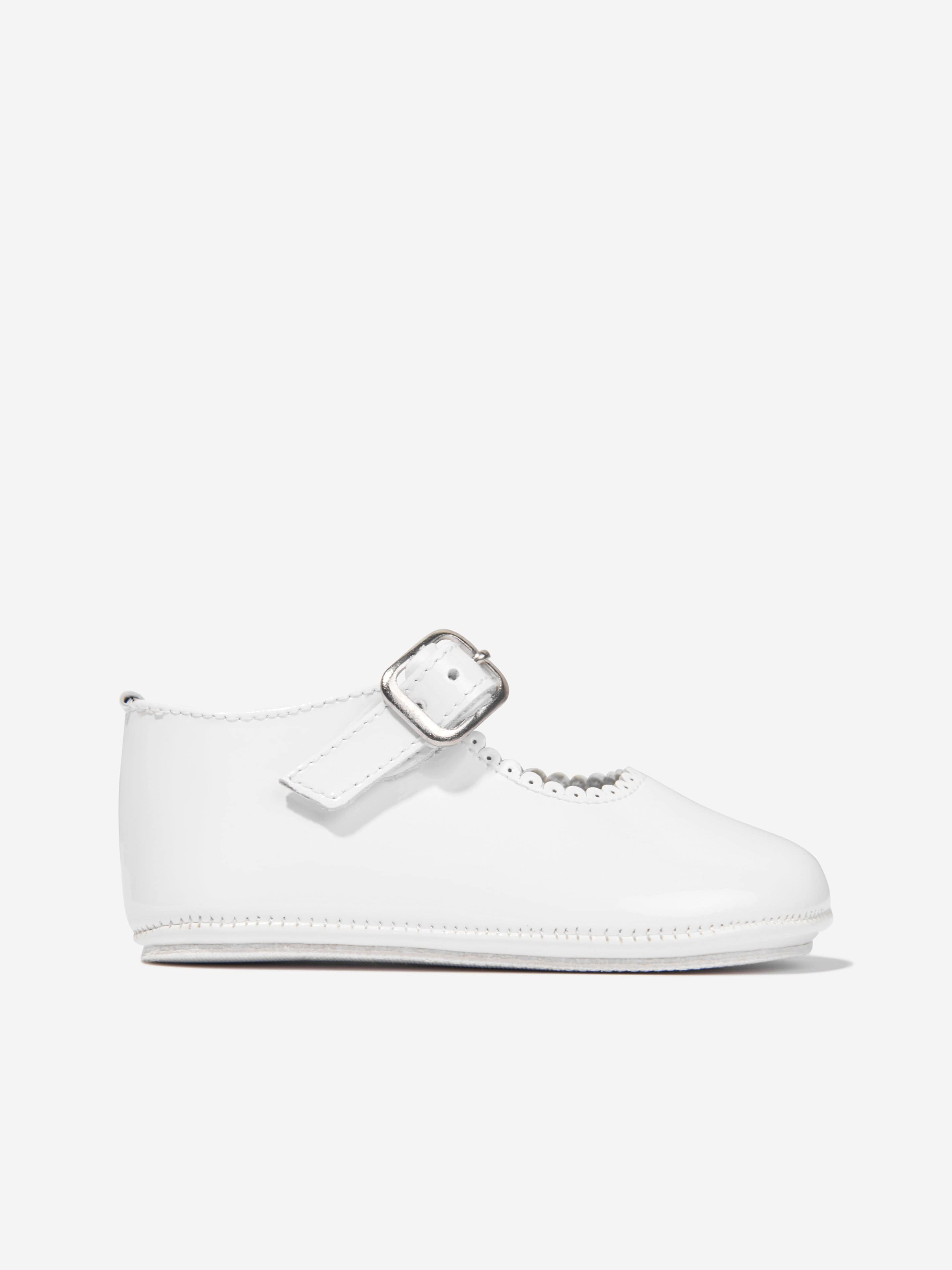 Andanines Baby Girls Leather Mary Jane Shoes in White