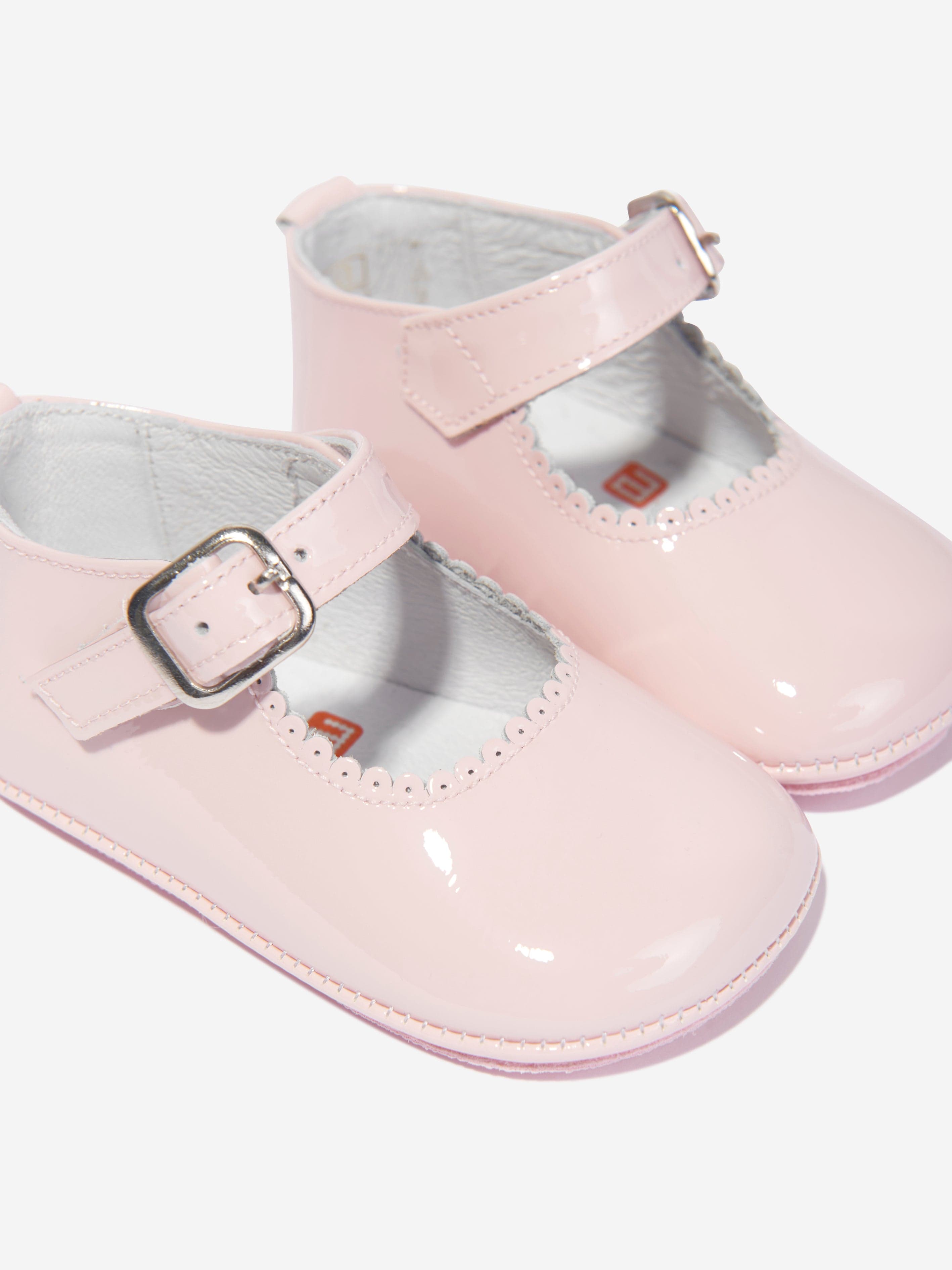 Andanines Baby Girls Leather Mary Jane Shoes in Pink