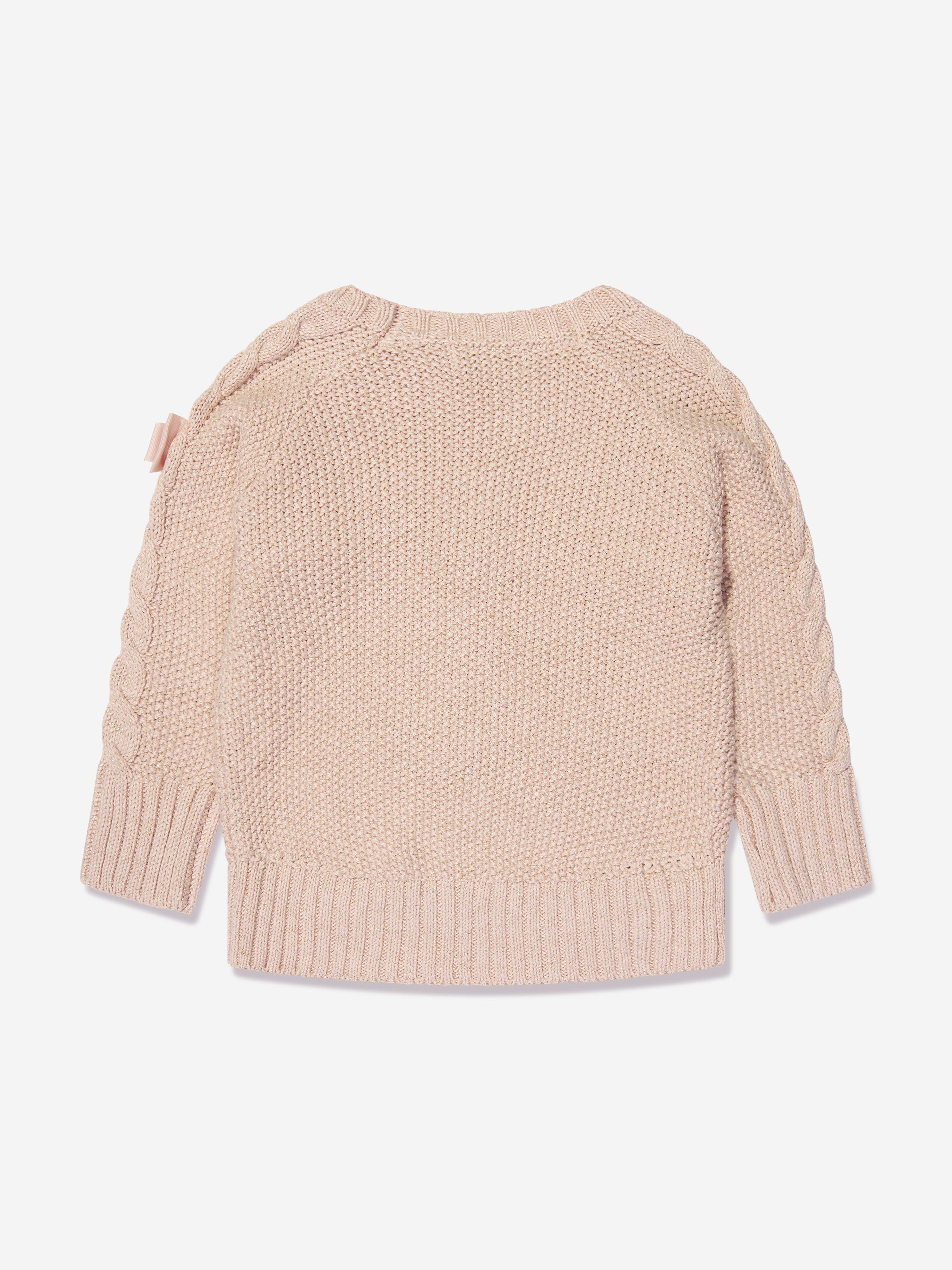 Angels Face Girls Macy Chunky Jumper in Pink