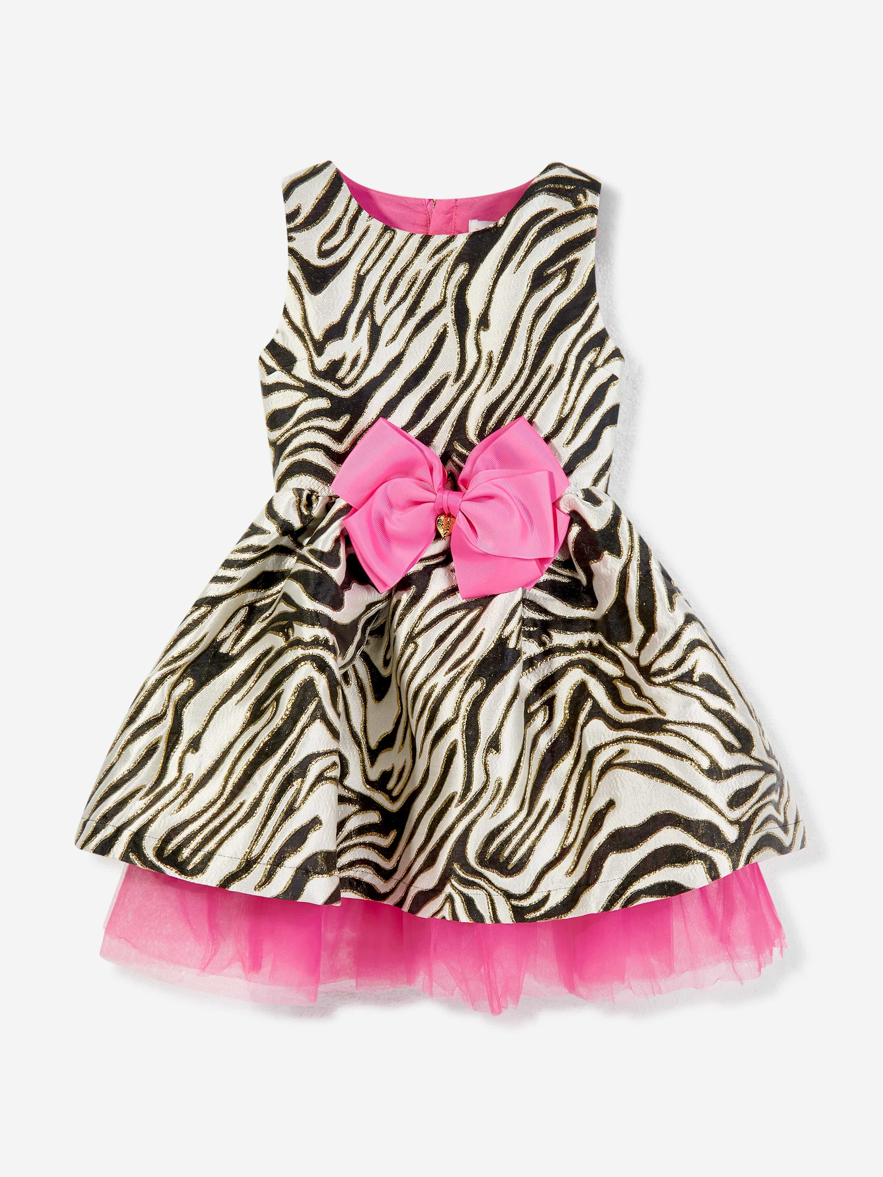 Angels Face Girls Monty Zebra Dress in Multicolour