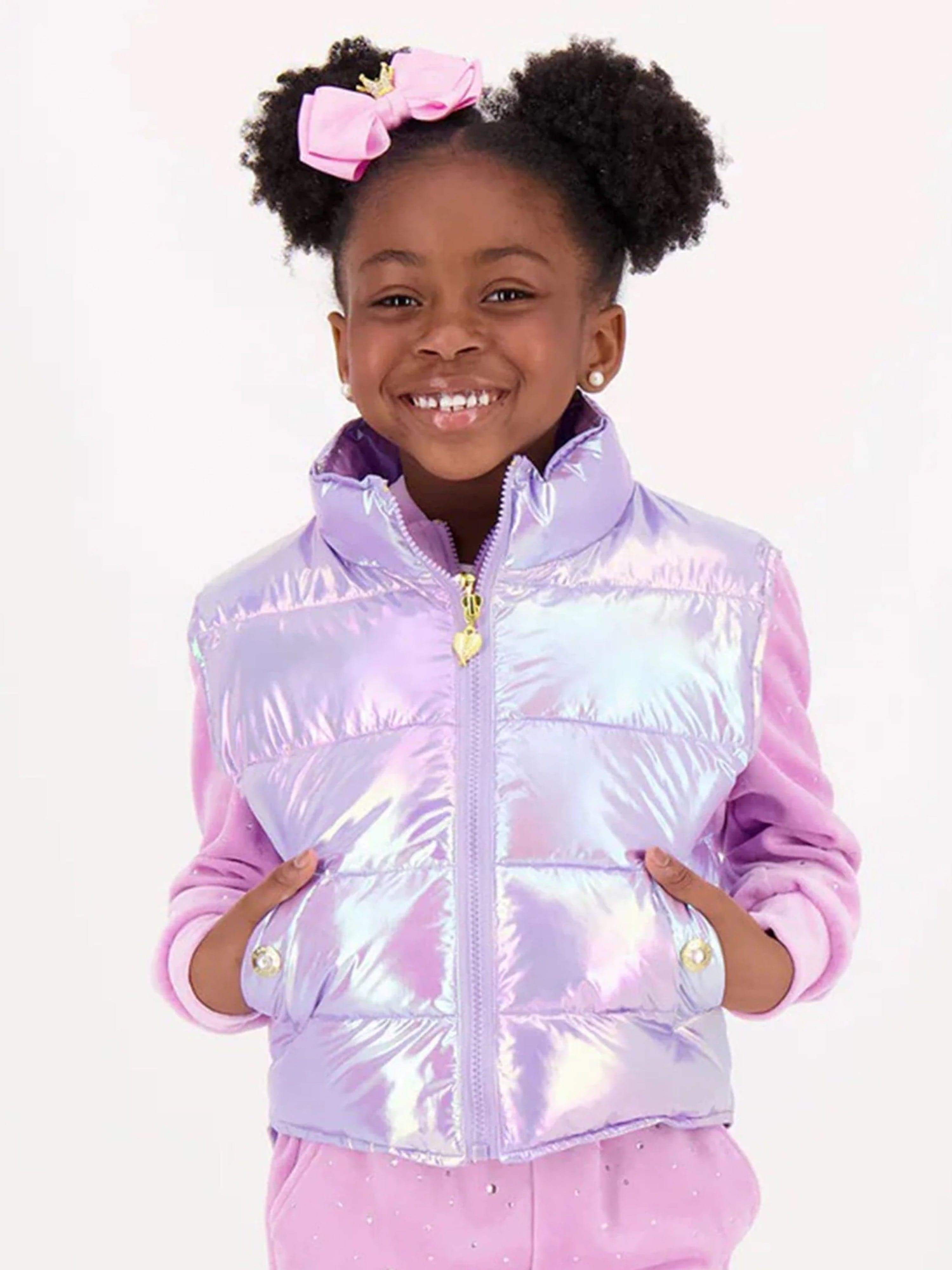 Girls Tilda Iridescent Gilet in Pink