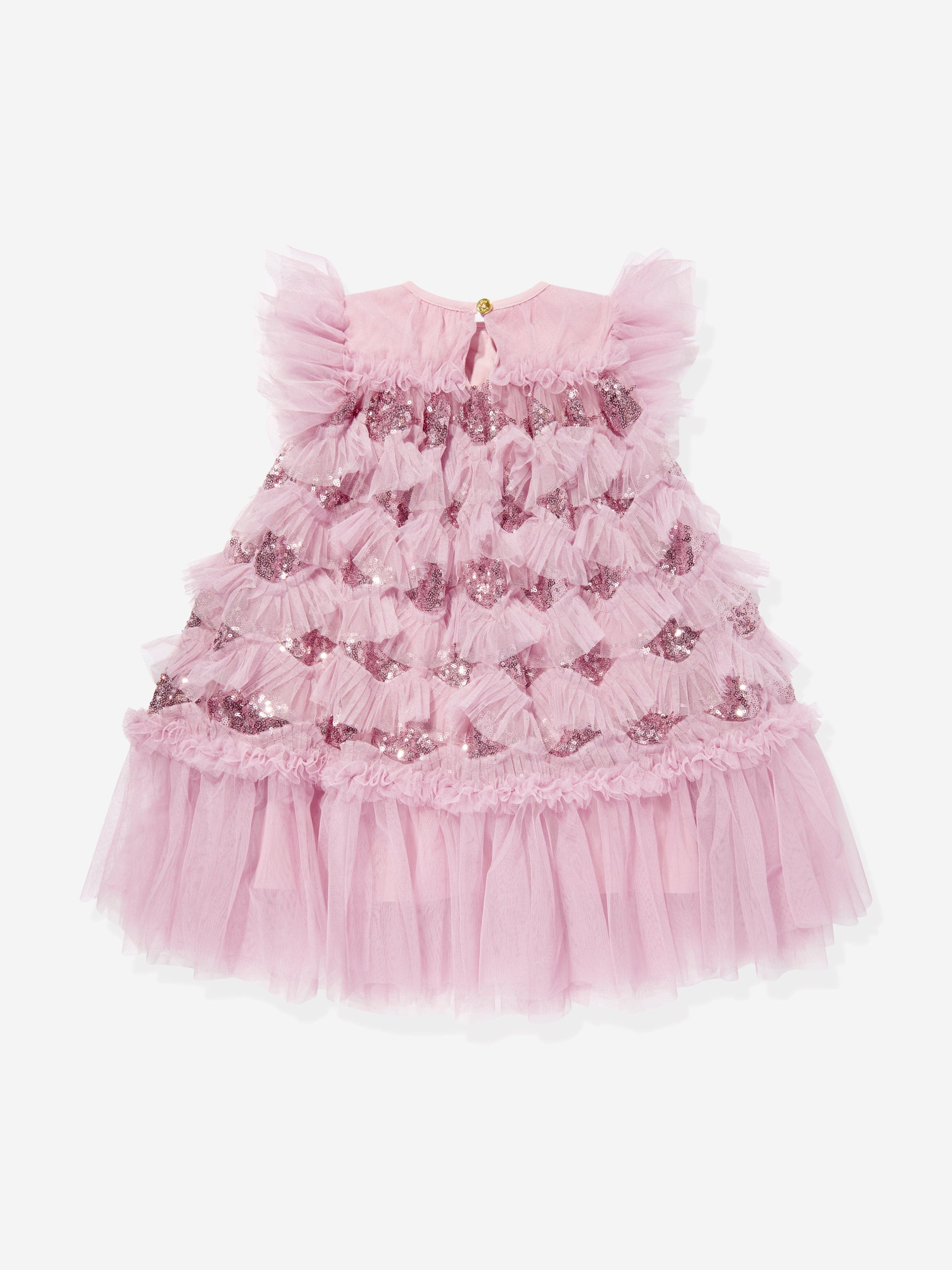Angels Face Girls Etta Sequin Tulle Dress in Pink