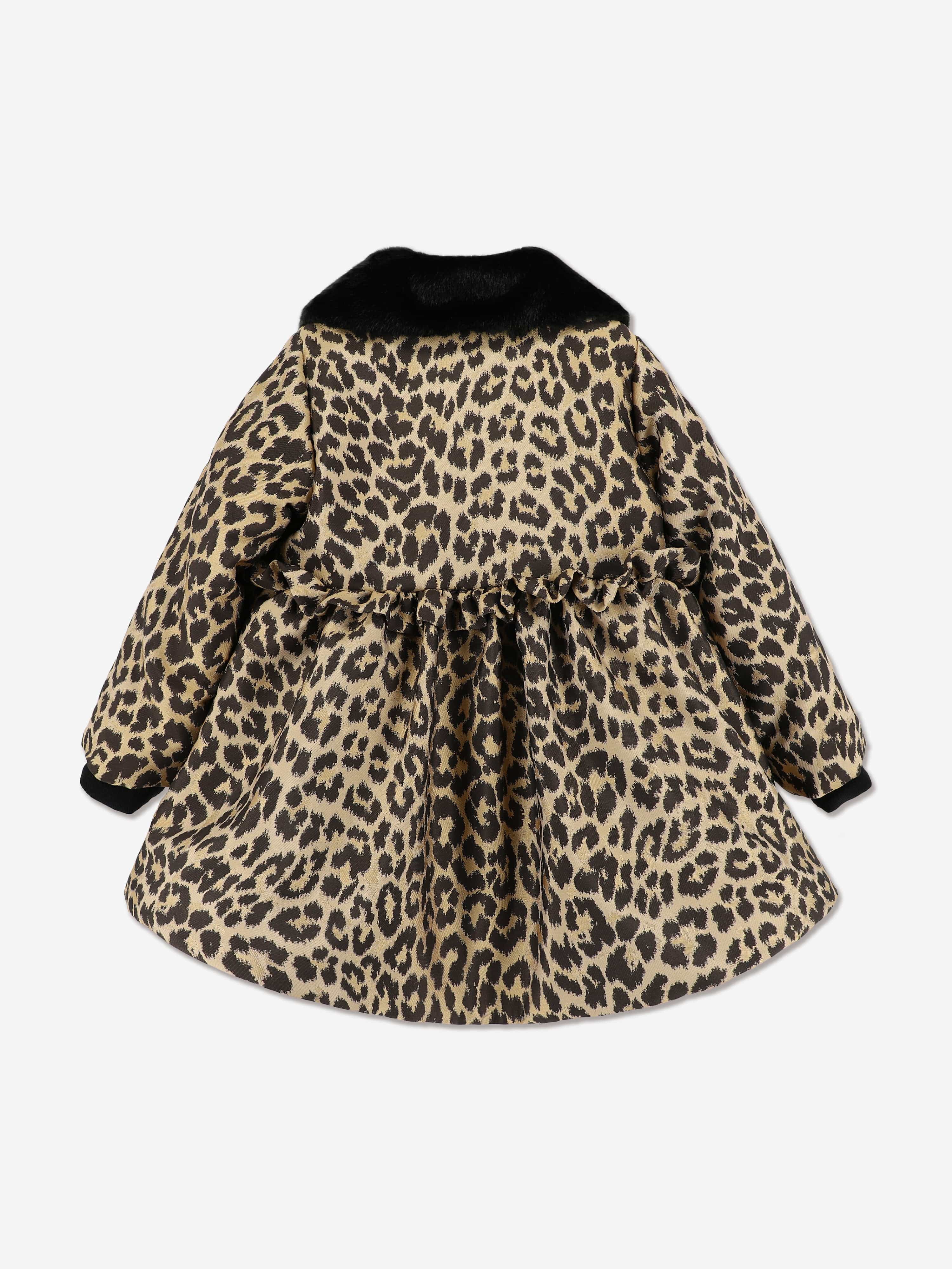 Angels Face Girls Harmony Leopard Coat in Beige