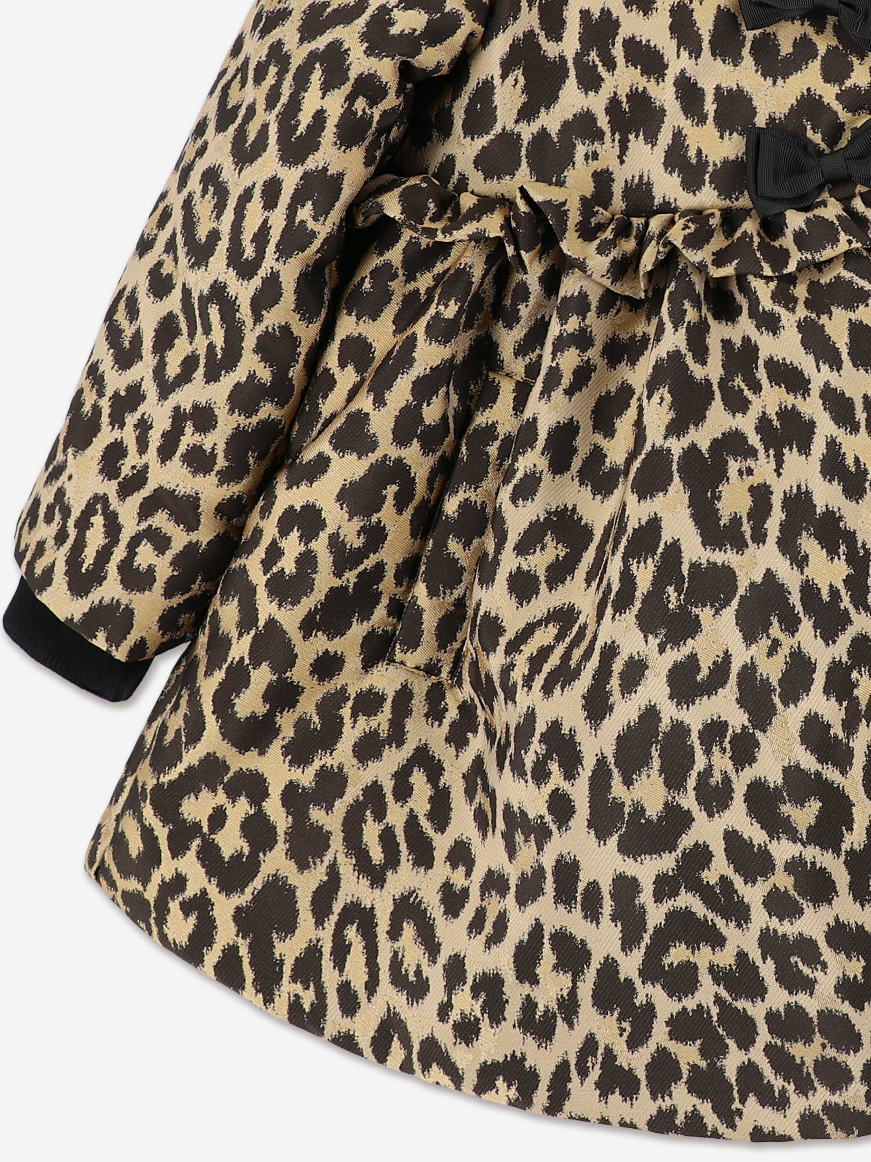Angels Face Girls Harmony Leopard Coat in Beige