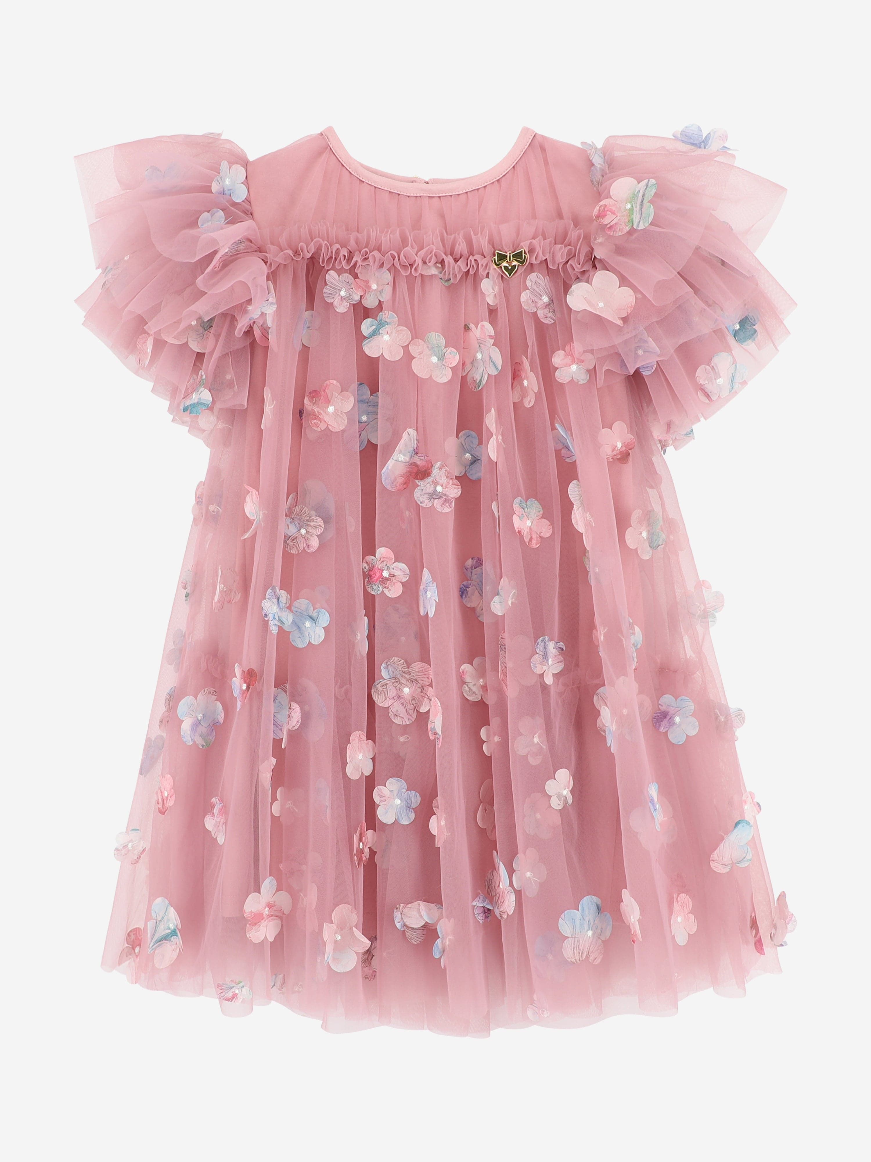 Angels Face Girls Marlowe Petal Tulle Dress in Pink