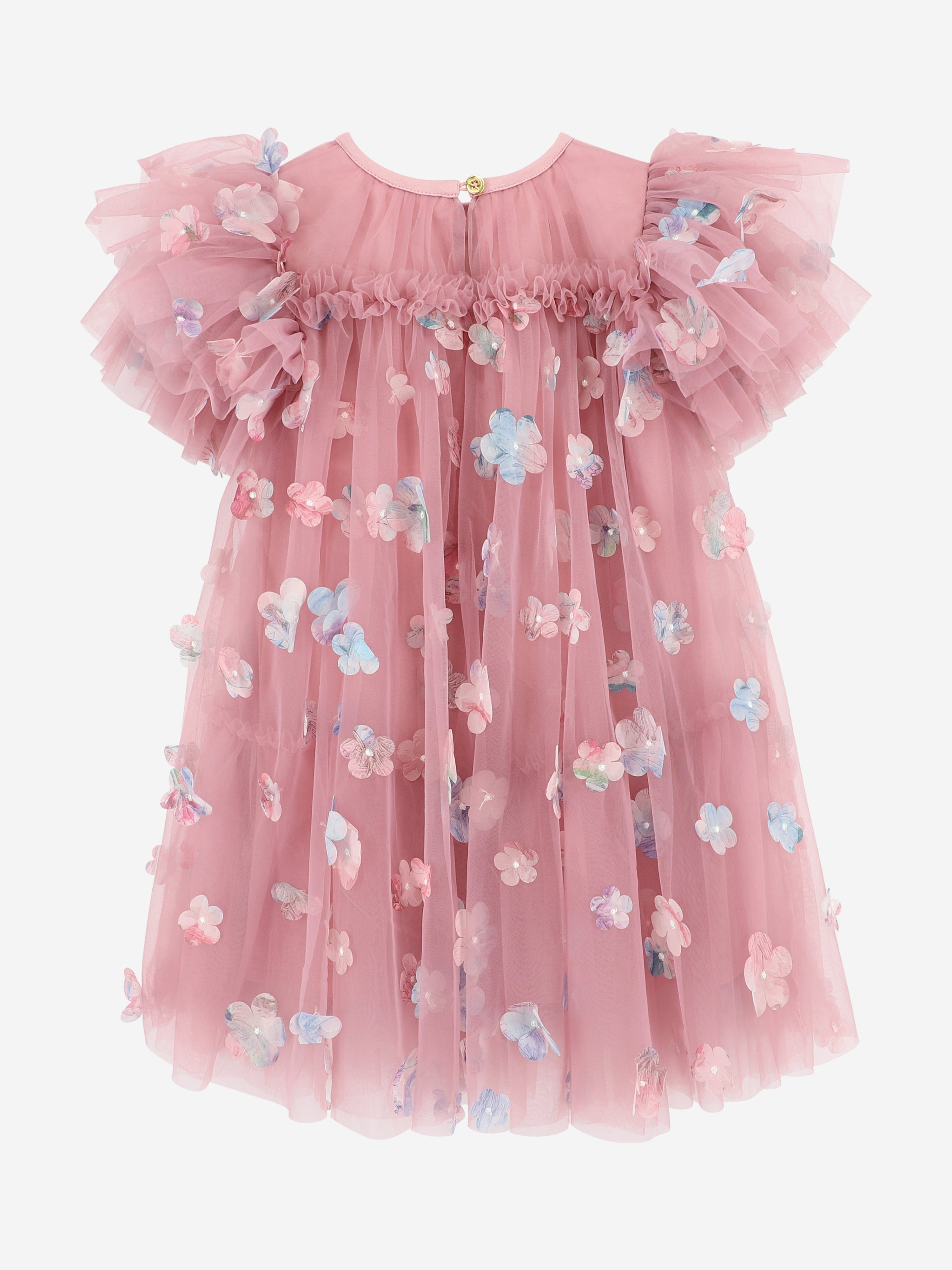 Angels Face Girls Marlowe Petal Tulle Dress in Pink