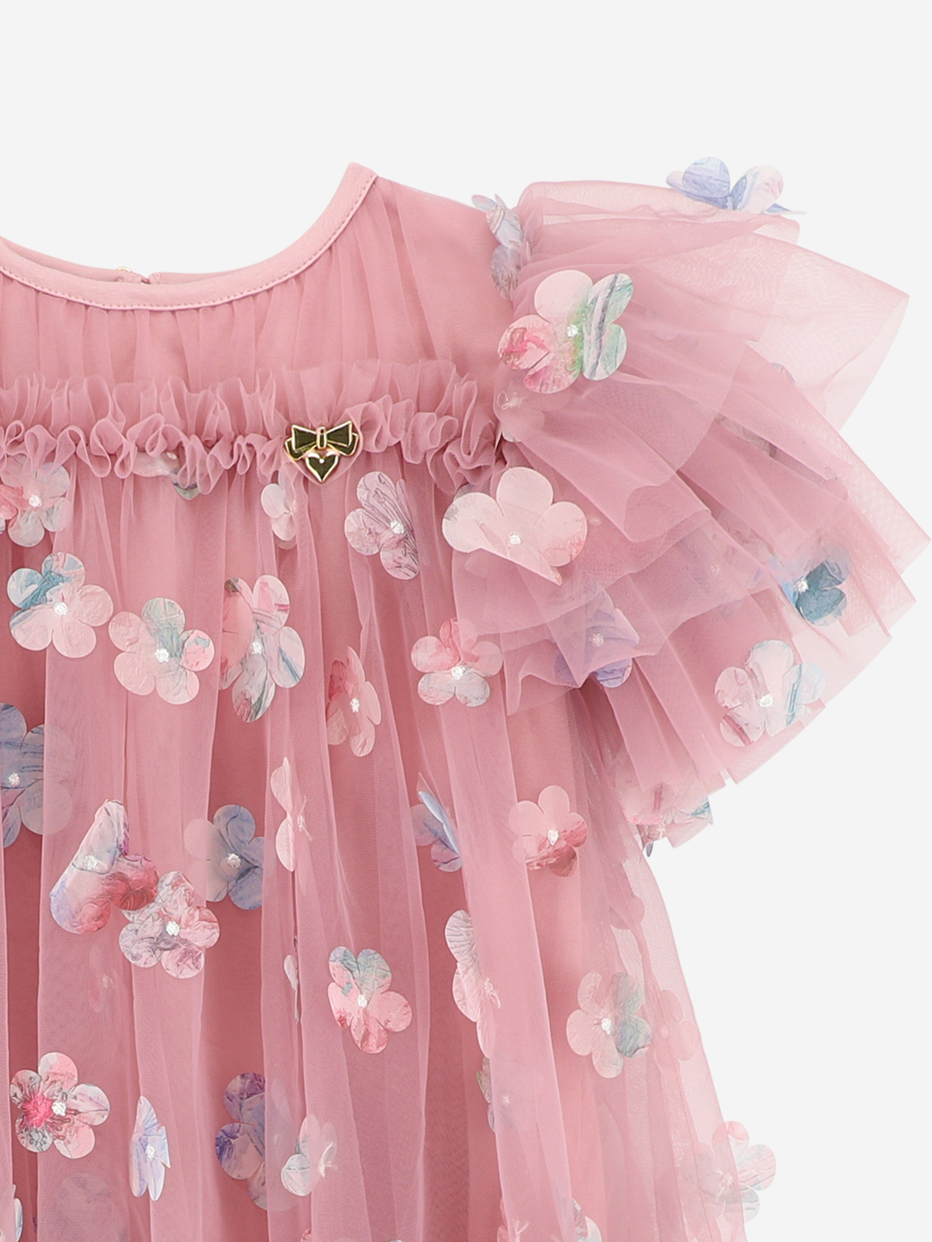 Angels Face Girls Marlowe Petal Tulle Dress in Pink