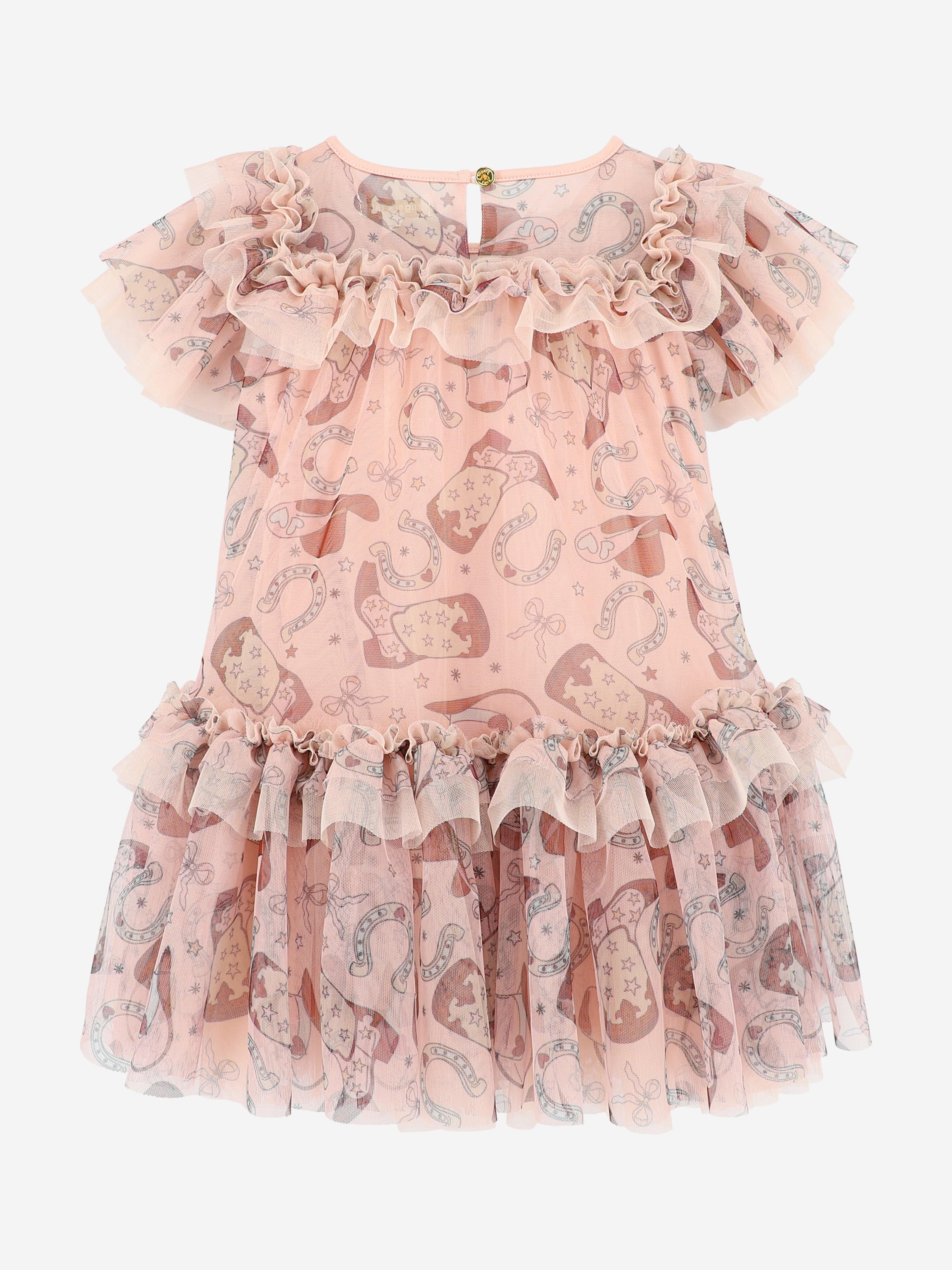 Angels Face Girls Victoria Rodeo Tulle Dress in Pink