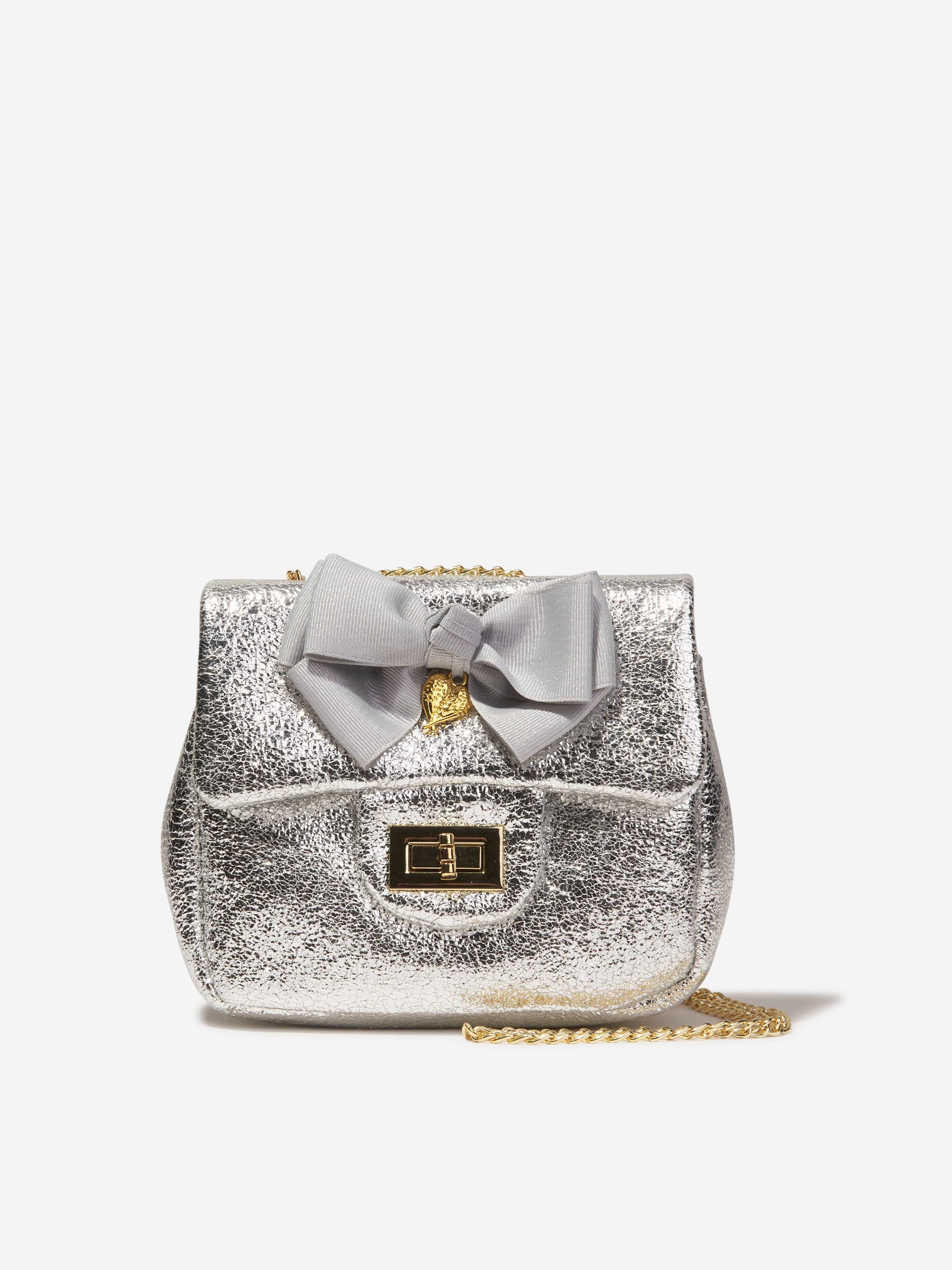 Angels Face Girls Skyla Metallic Shoulder Bag in Silver