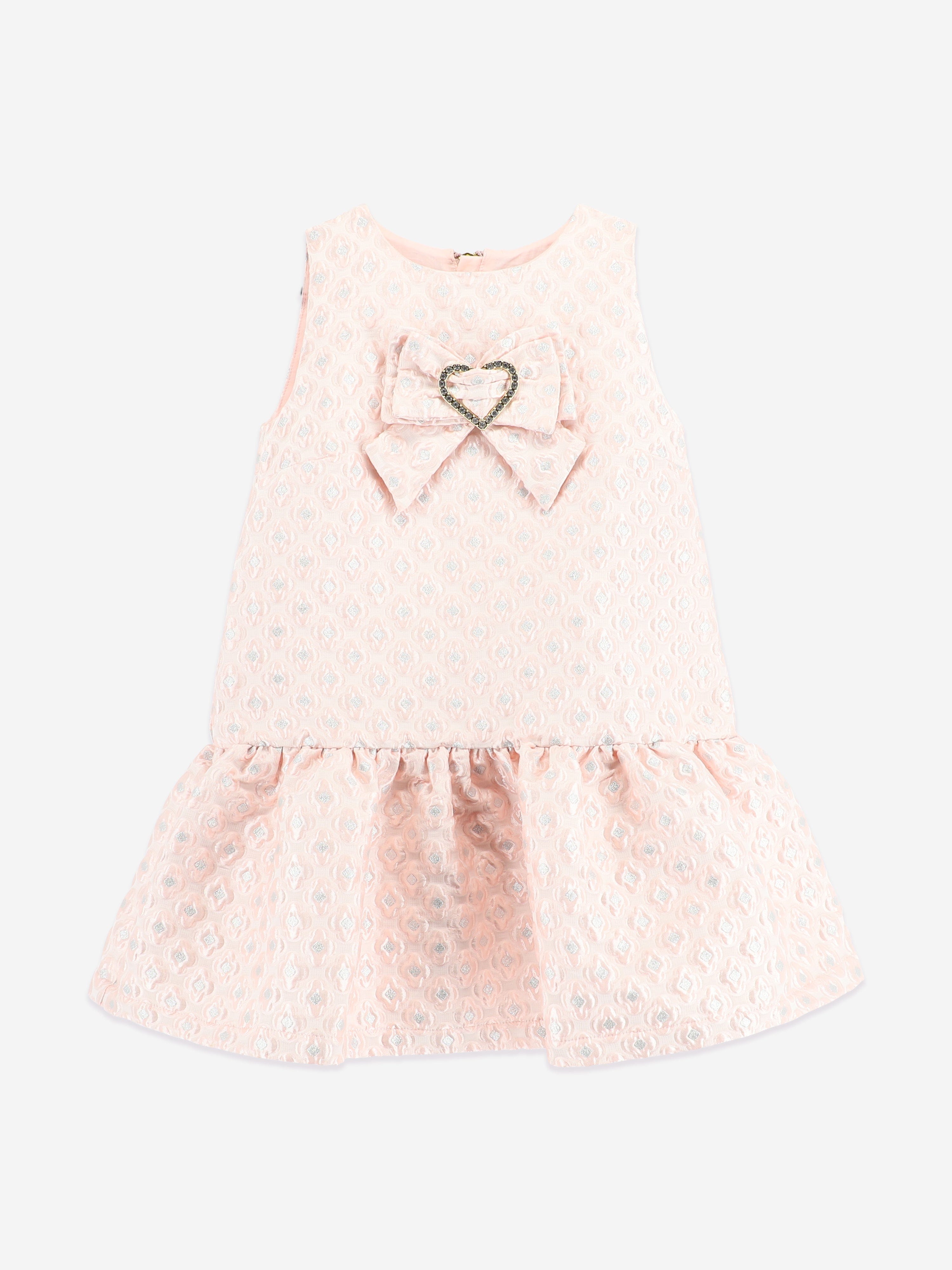 Angels Face Girls Anneka Jacquard Dress in Pink