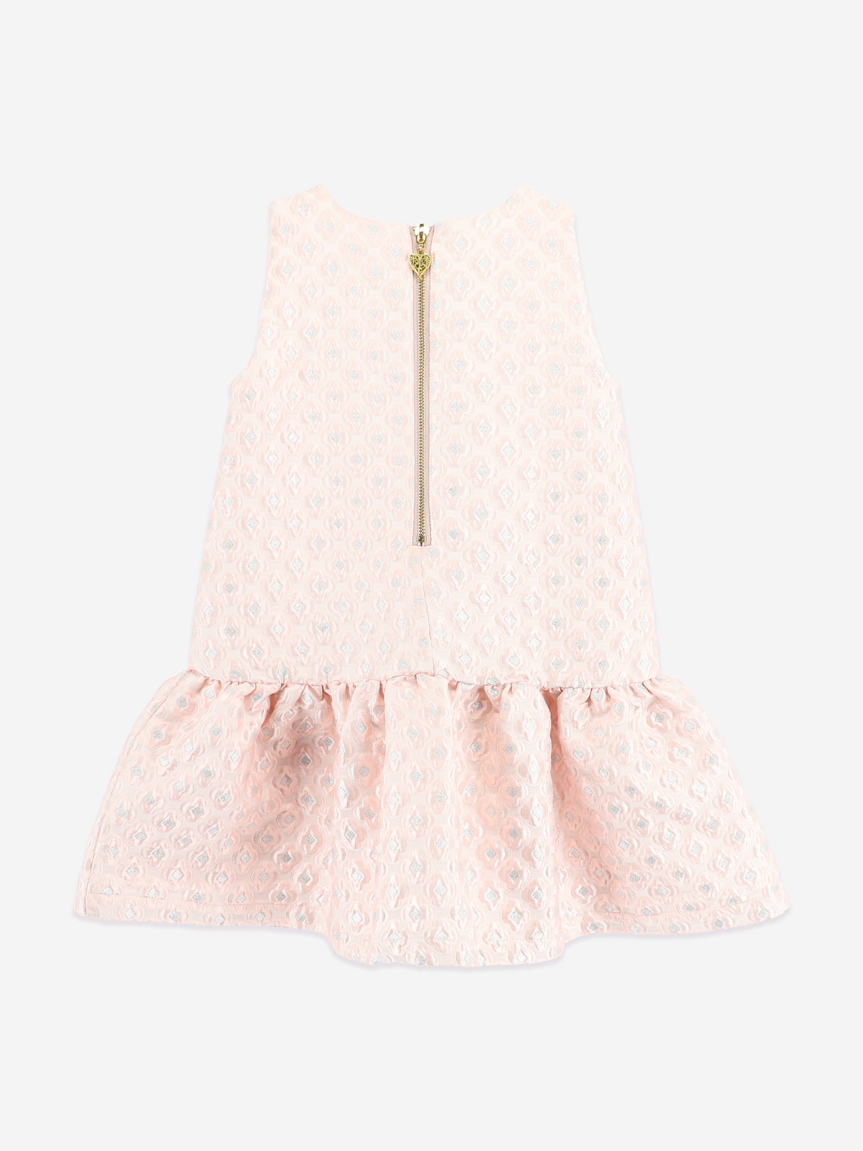 Angels Face Girls Anneka Jacquard Dress in Pink