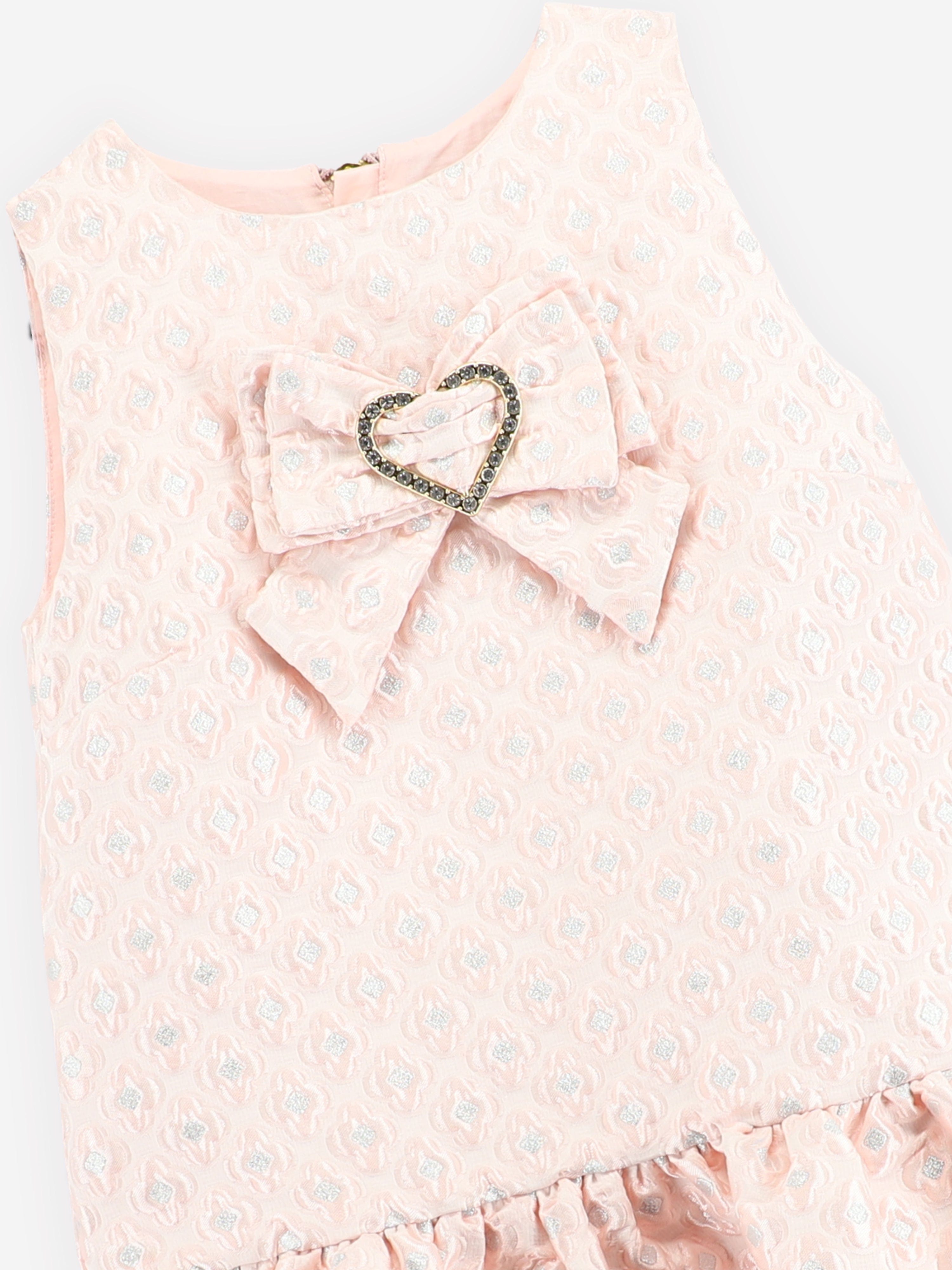 Angels Face Girls Anneka Jacquard Dress in Pink