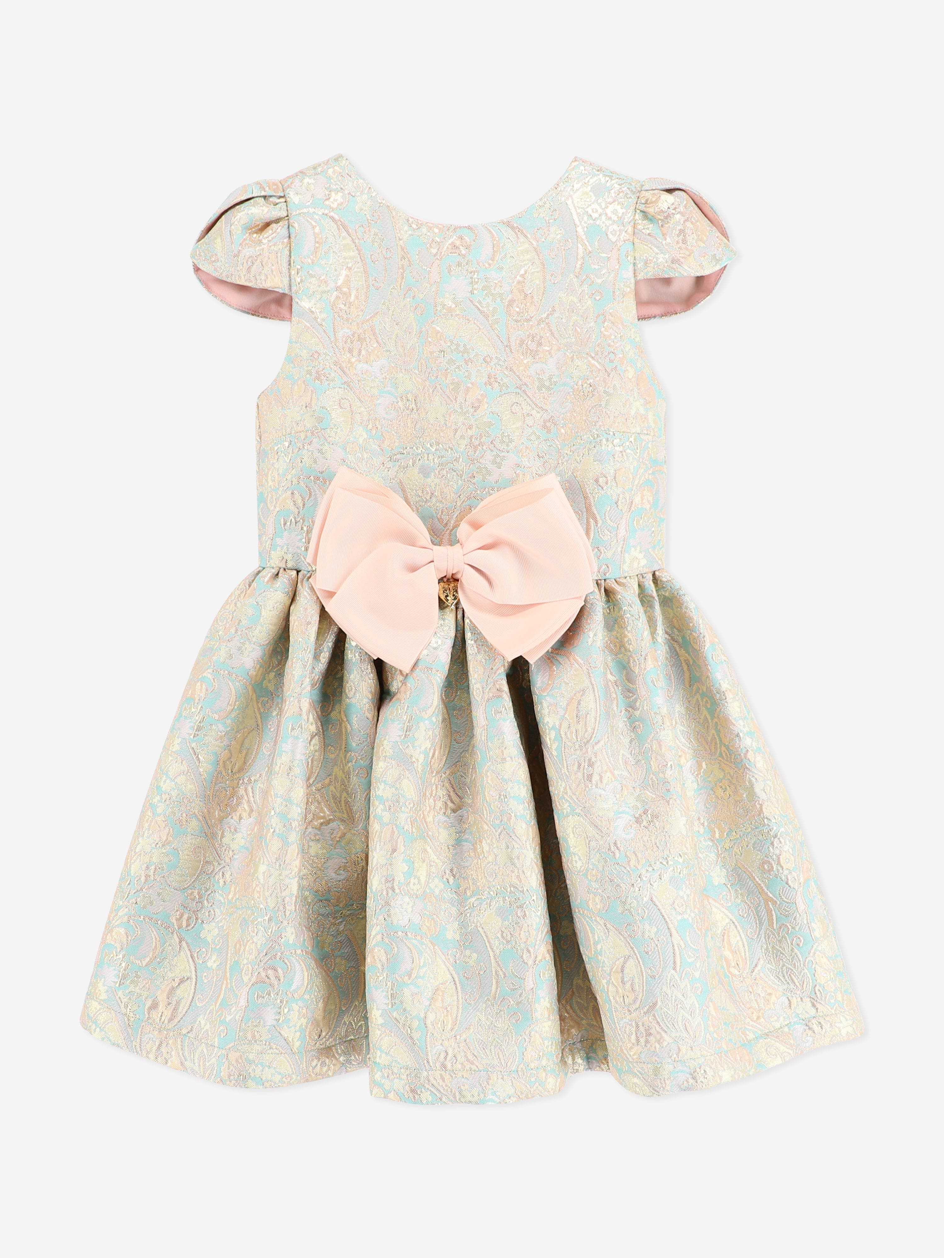 Angels Face Girls Madison Metallic Paisley Dress in Pink