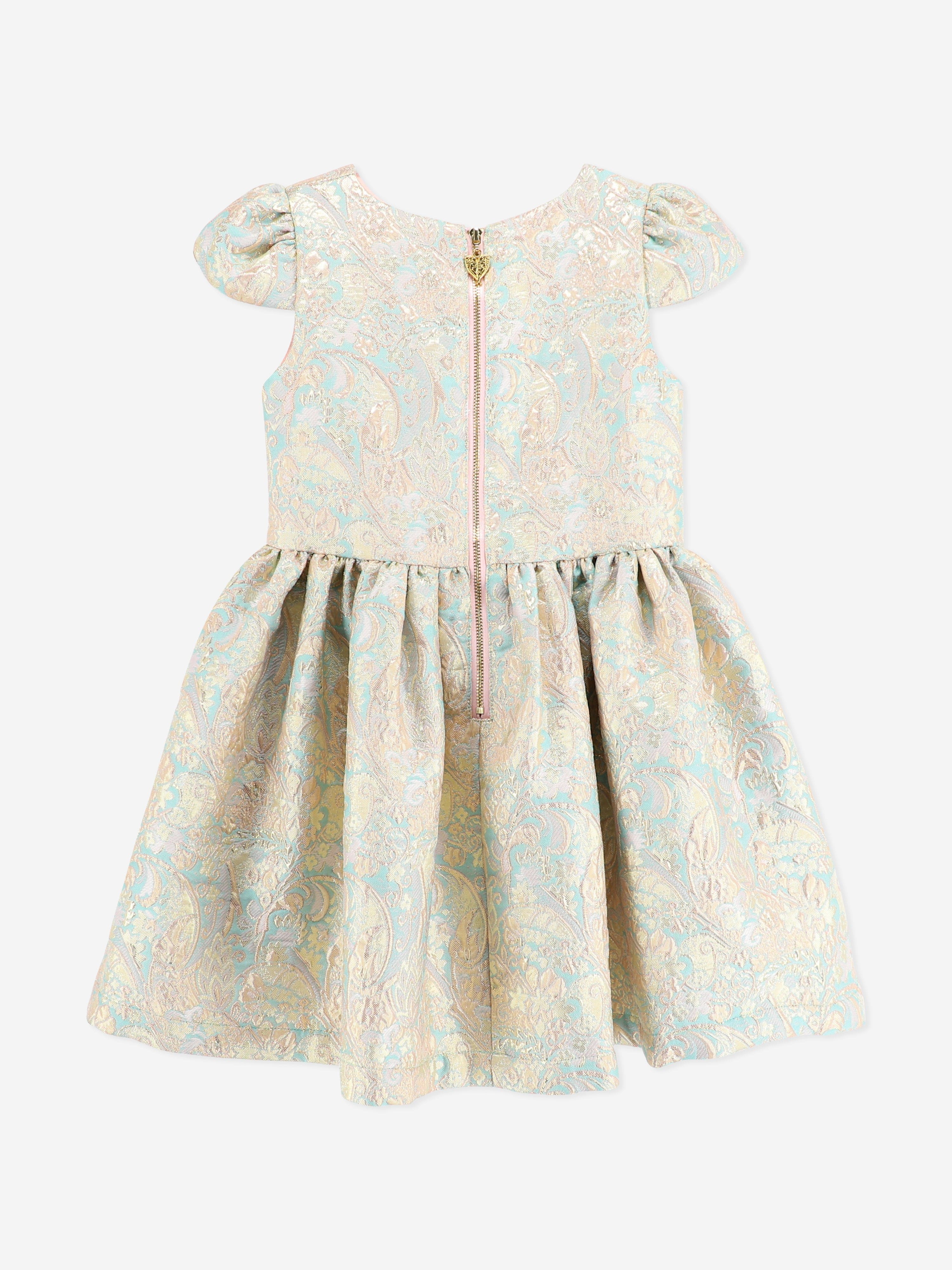 Angels Face Girls Madison Metallic Paisley Dress in Pink