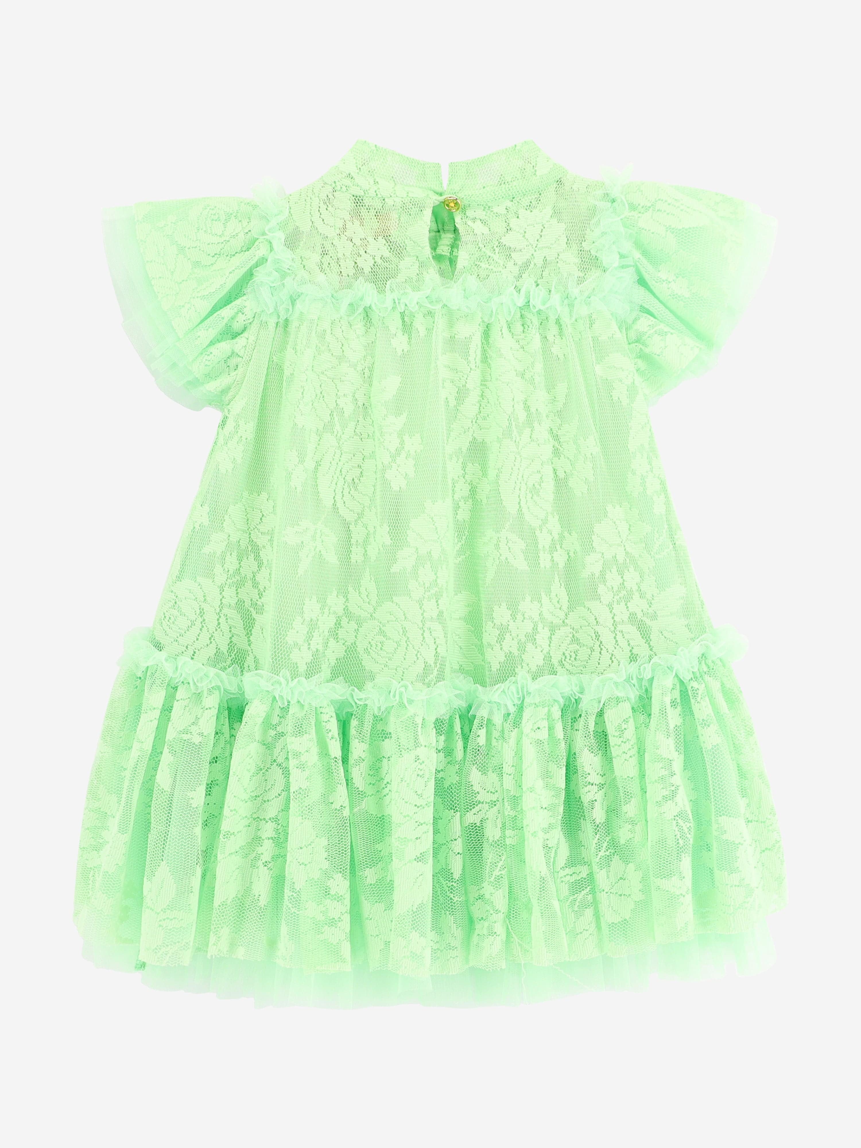 Angels Face Girls Vida Lace Dress in Green