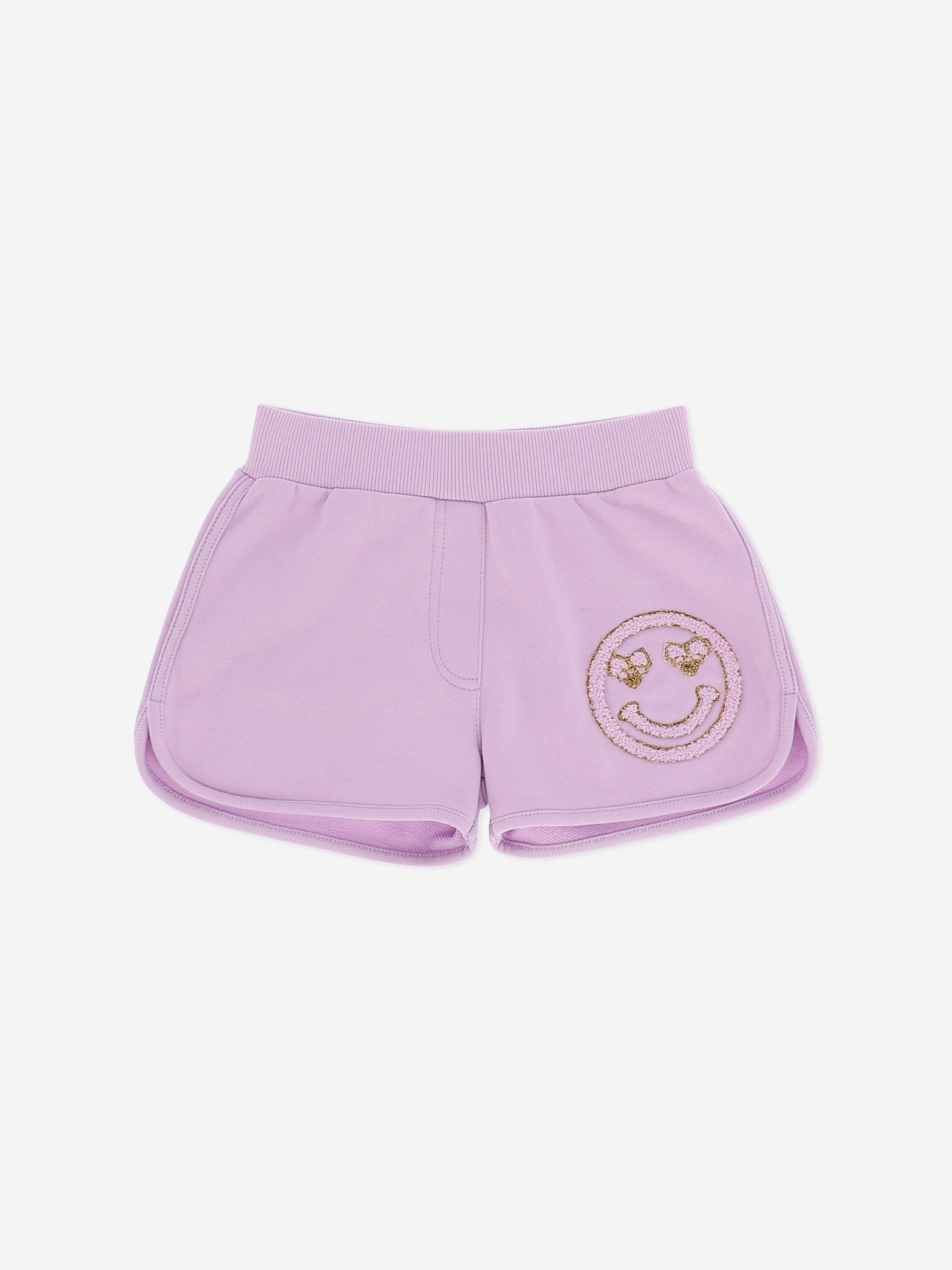 Angels Face Girls Adriana Smile Sweat Shorts in Purple