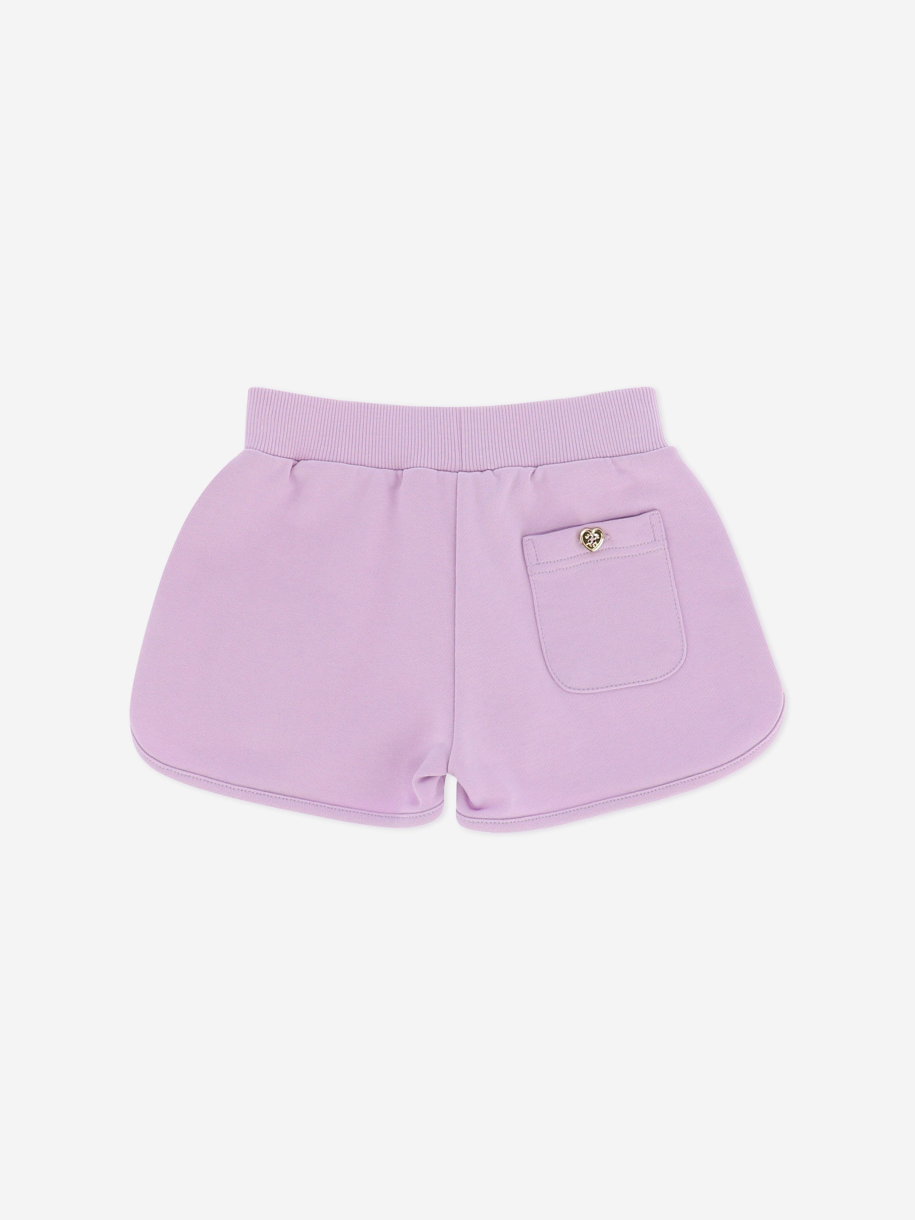 Angels Face Girls Adriana Smile Sweat Shorts in Purple