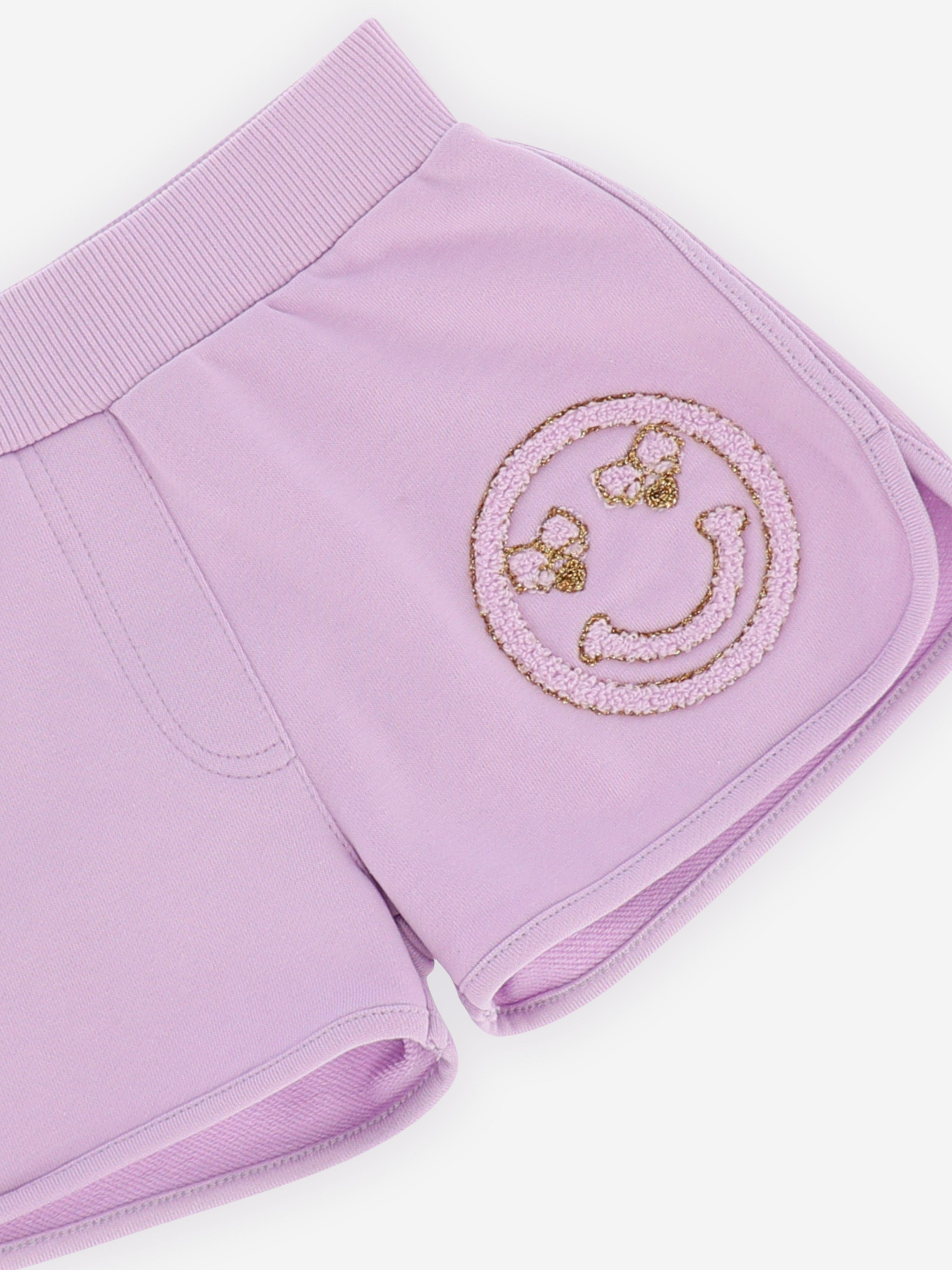 Angels Face Girls Adriana Smile Sweat Shorts in Purple