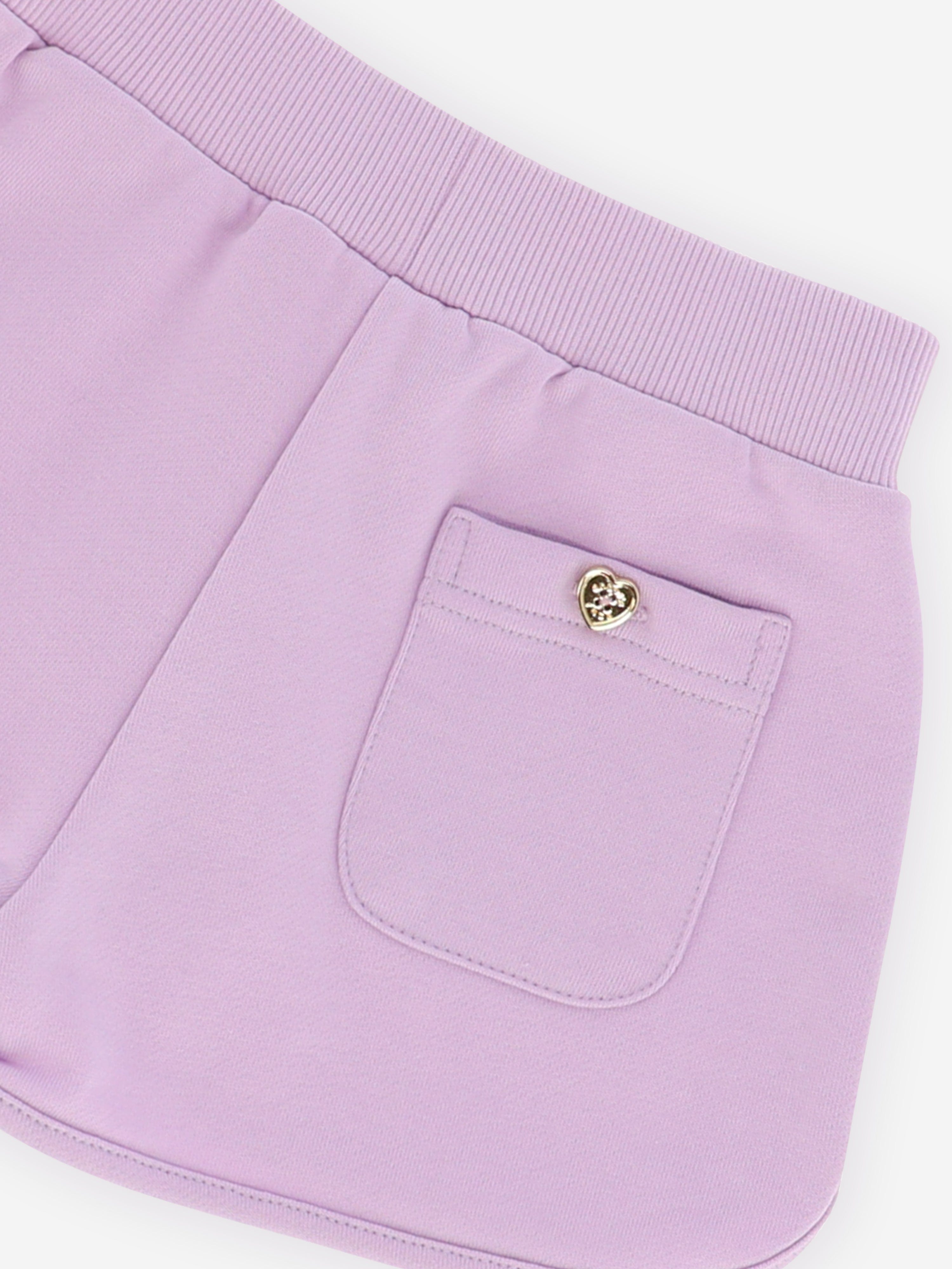 Angels Face Girls Adriana Smile Sweat Shorts in Purple