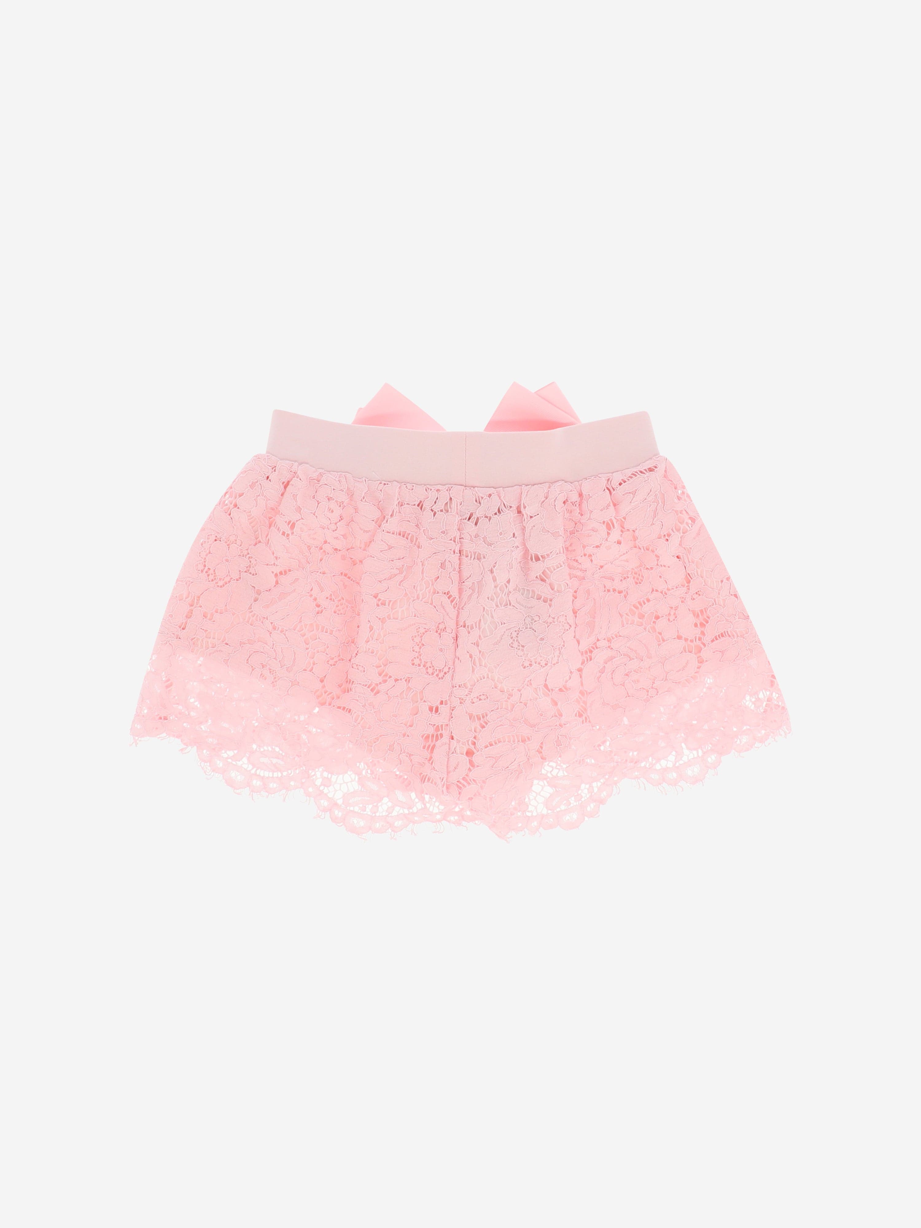 Angels Face Girls Dorothy Lace Shorts in Pink