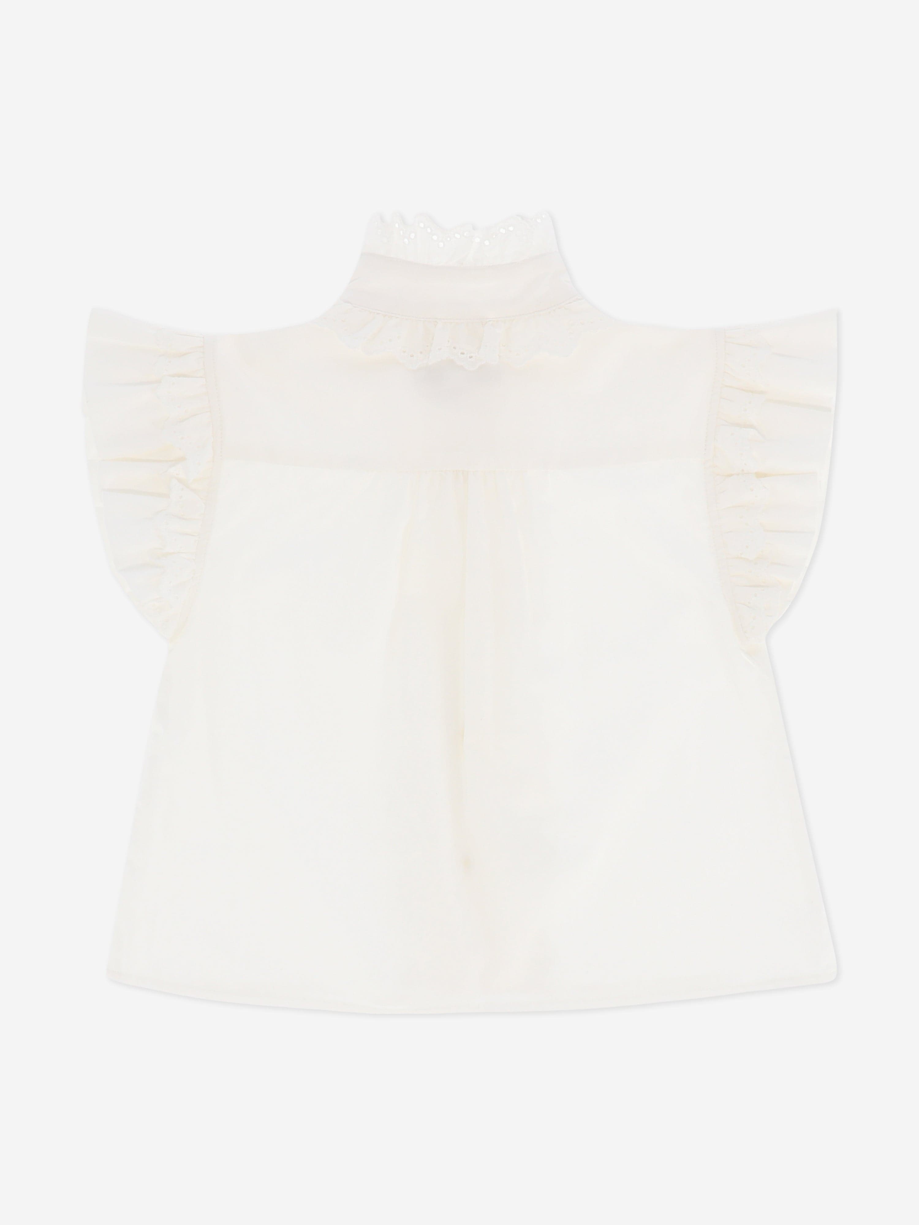 Angels Face Girls Neo Frill Blouse in White