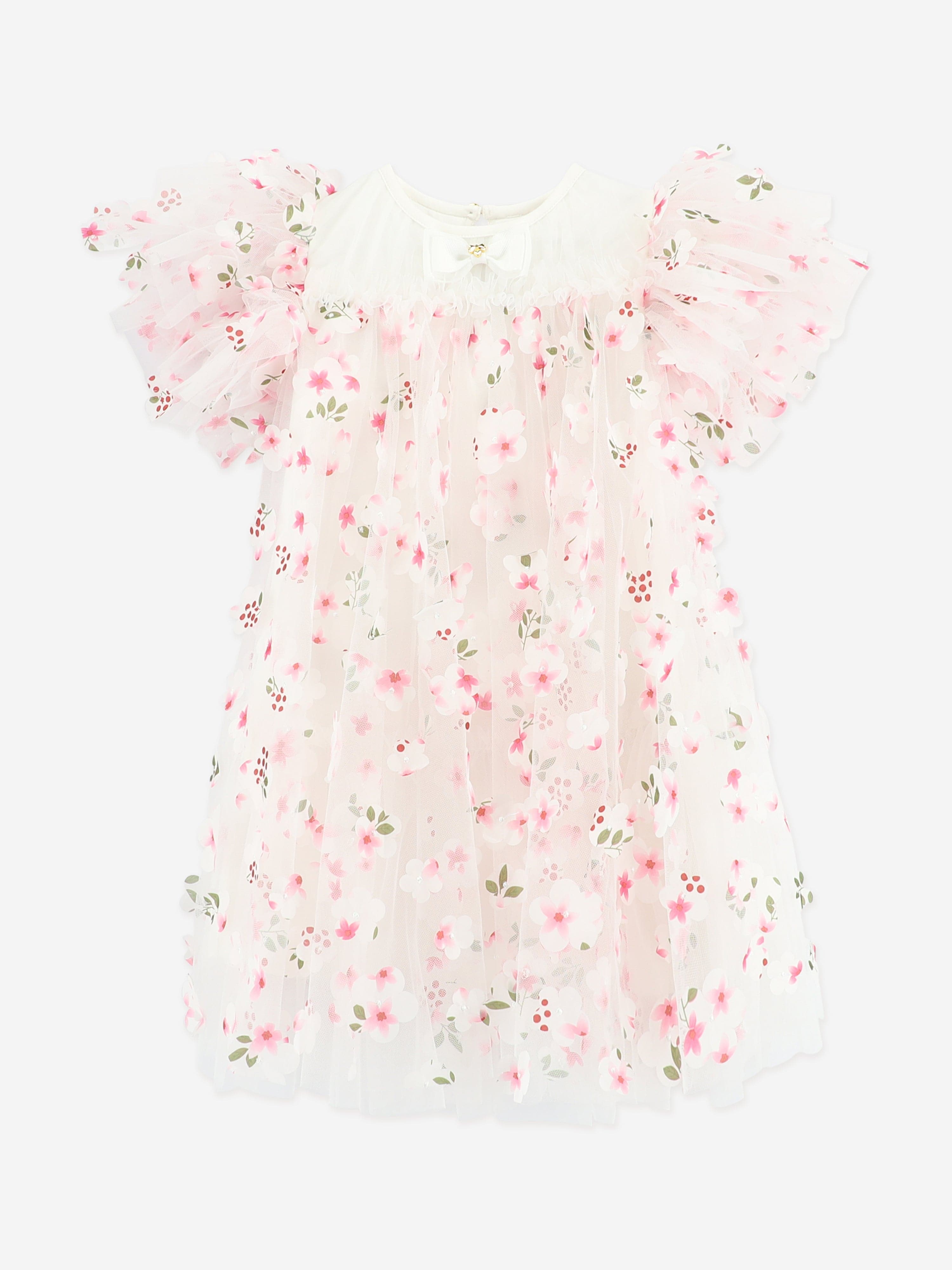 Angels Face Girls Marlowe Petal Tulle Dress in White