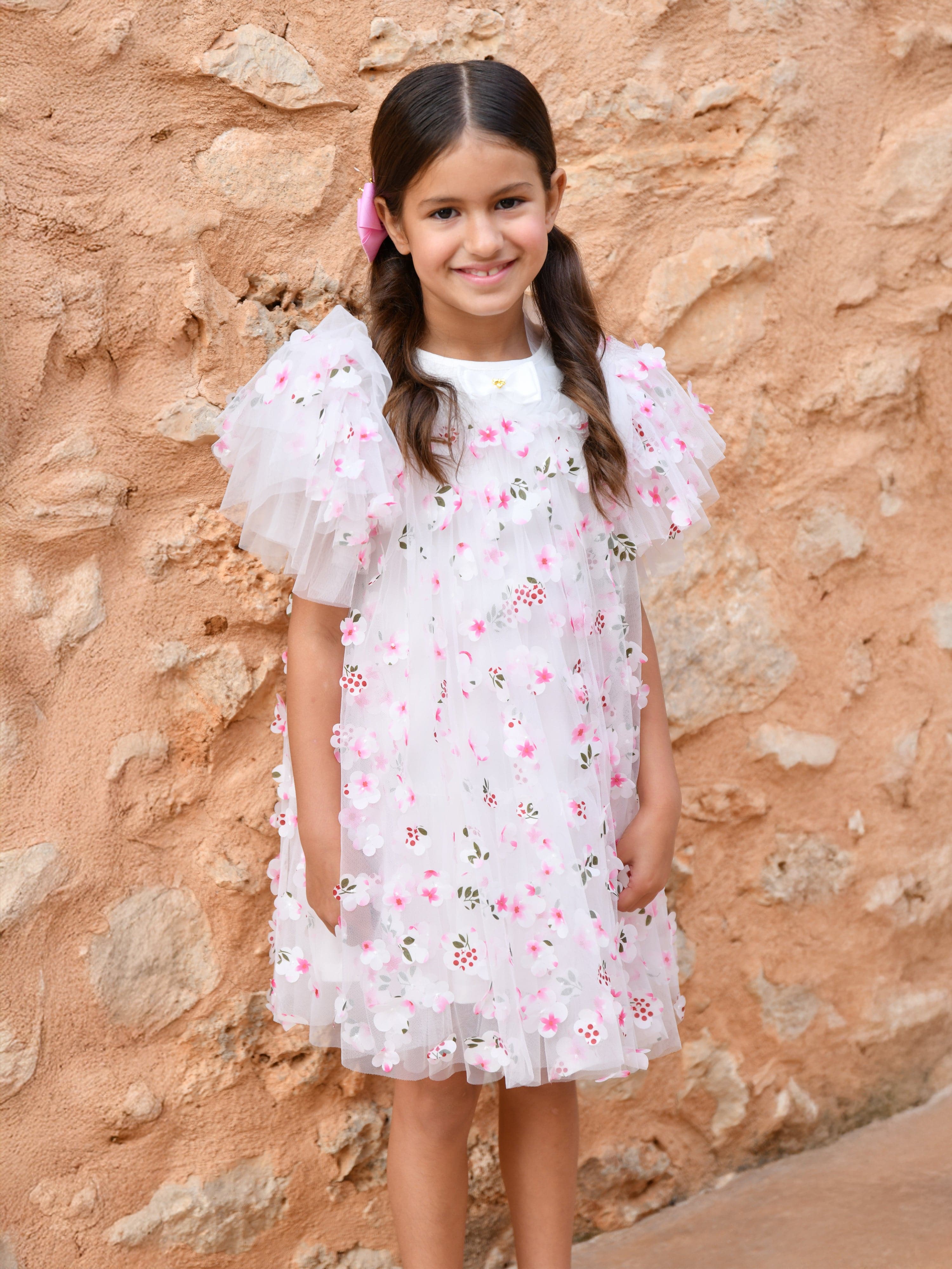 Angels Face Girls Marlowe Petal Tulle Dress in White