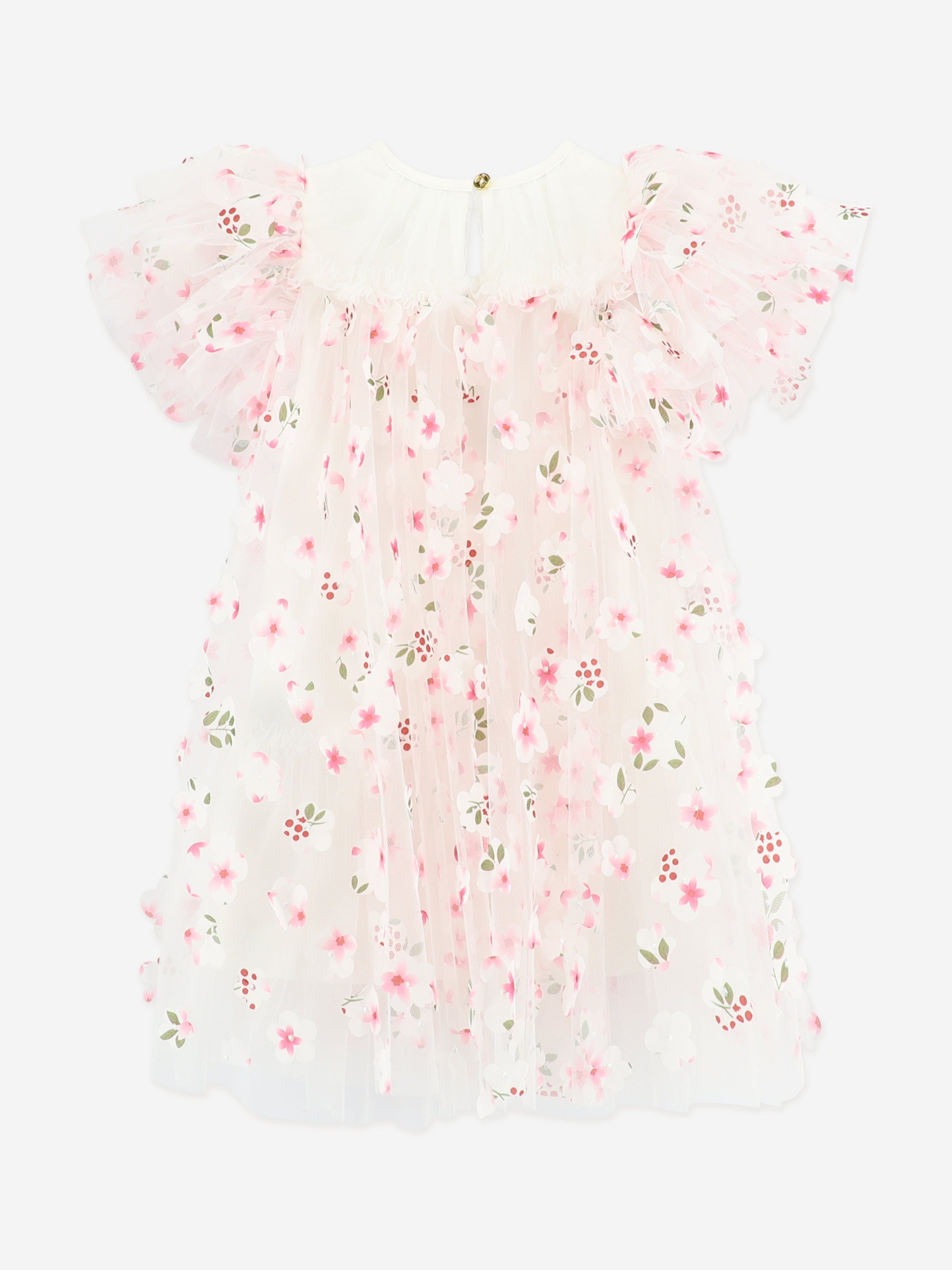 Angels Face Girls Marlowe Petal Tulle Dress in White