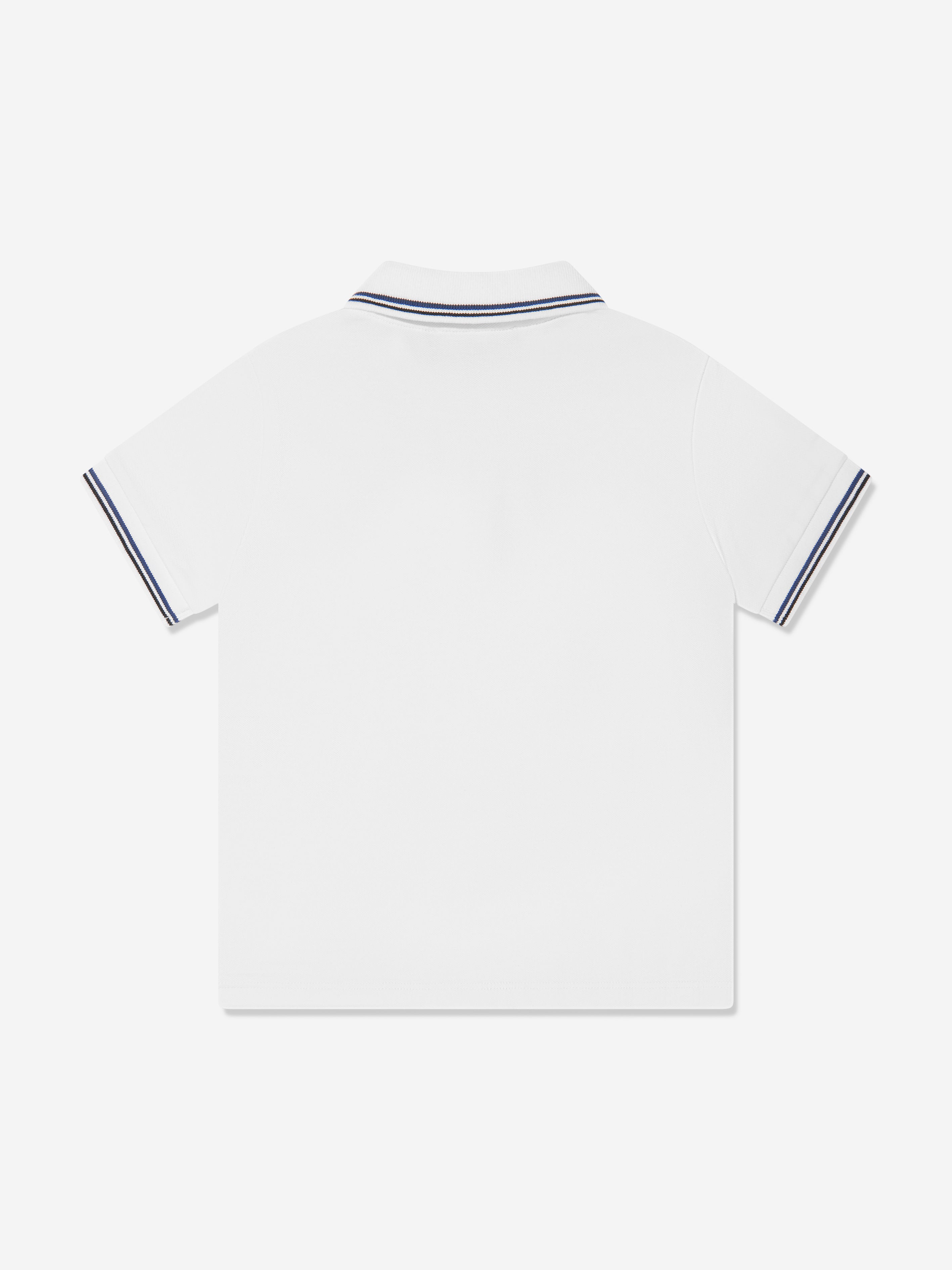 Emporio Armani Boys Logo Polo Shirt In White