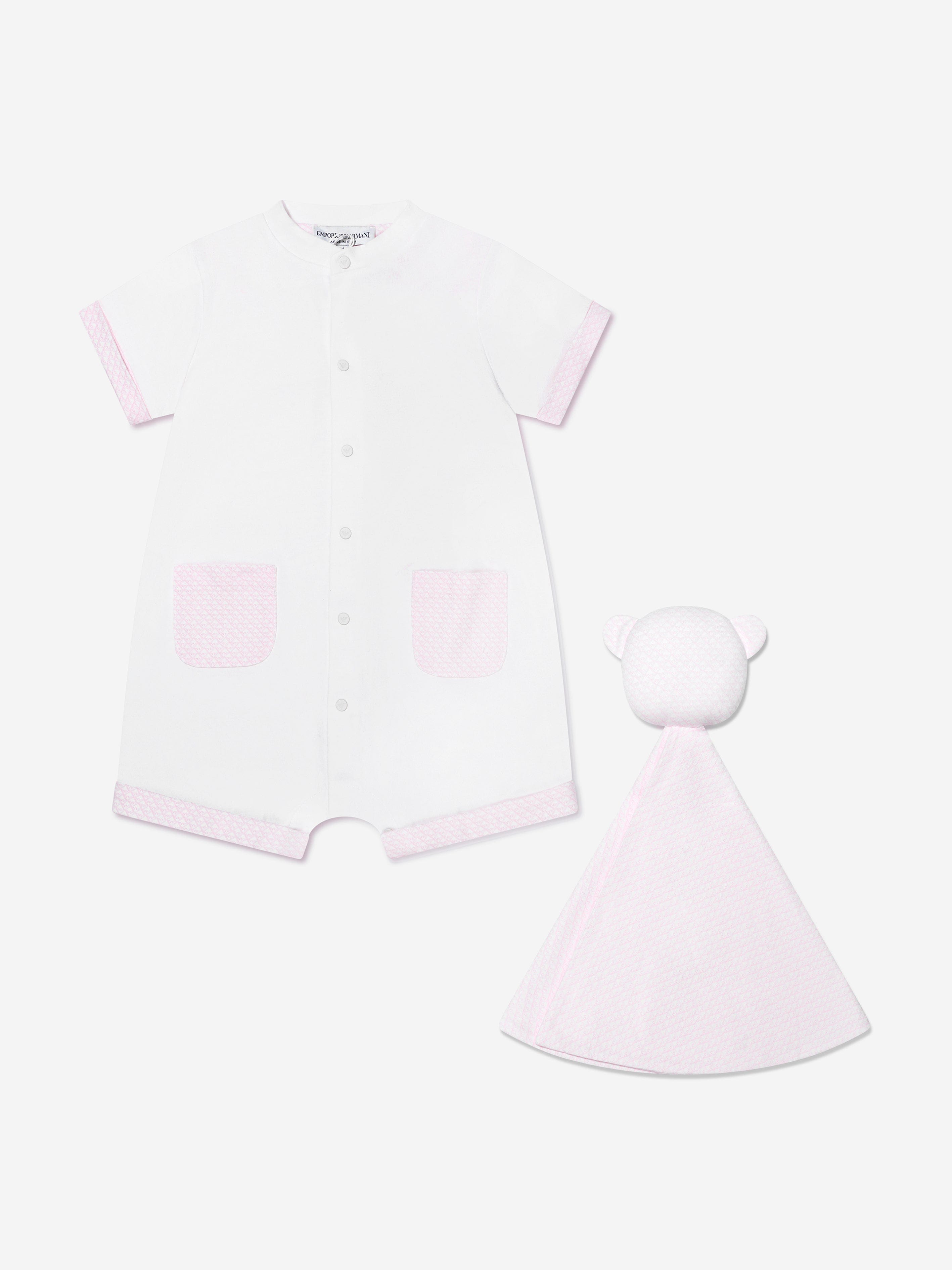 Emporio Armani Baby Girls Romper Gift Set (2 piece)