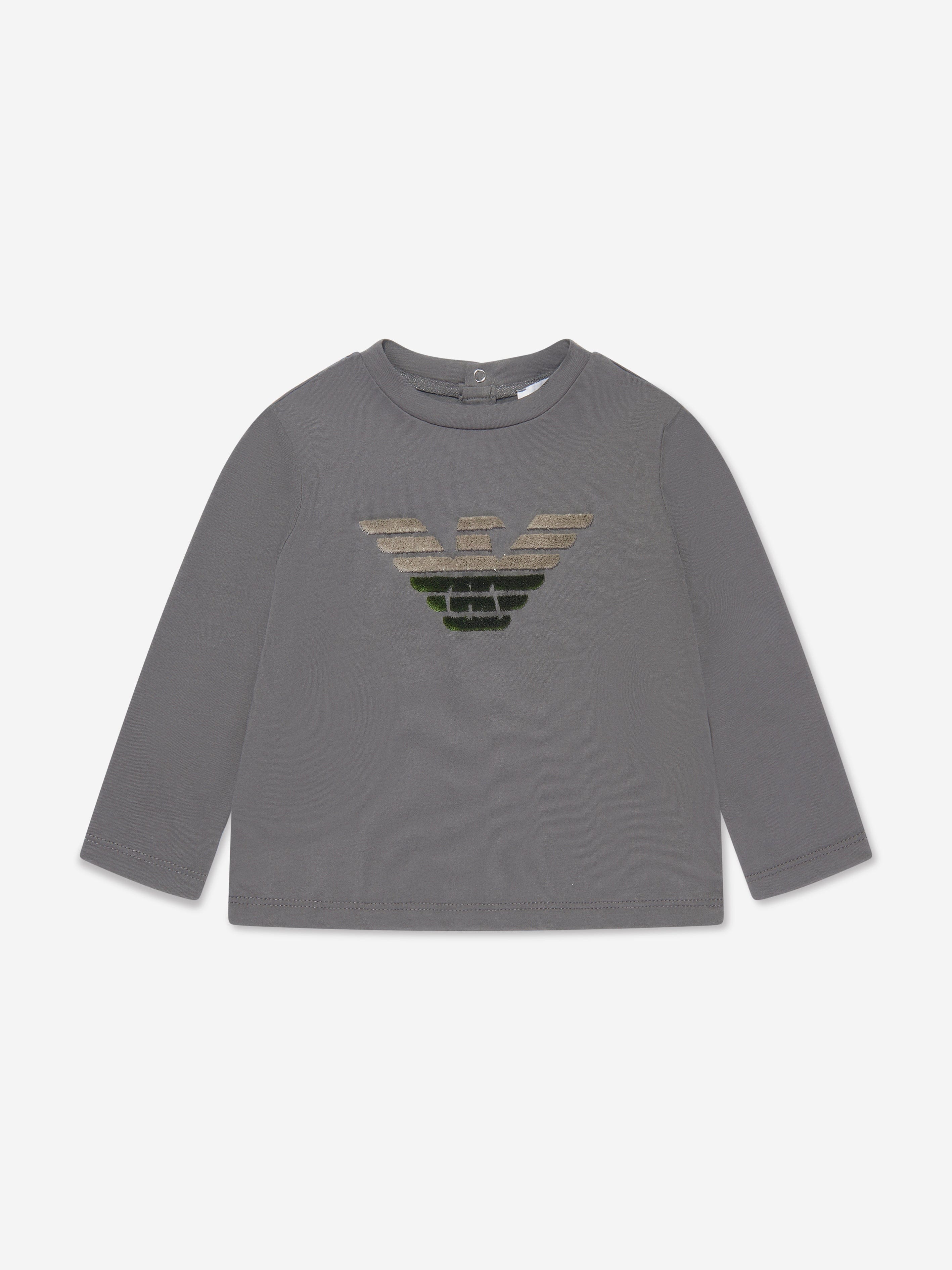 Emporio Armani Baby Boys Long Sleeve Logo T-Shirt