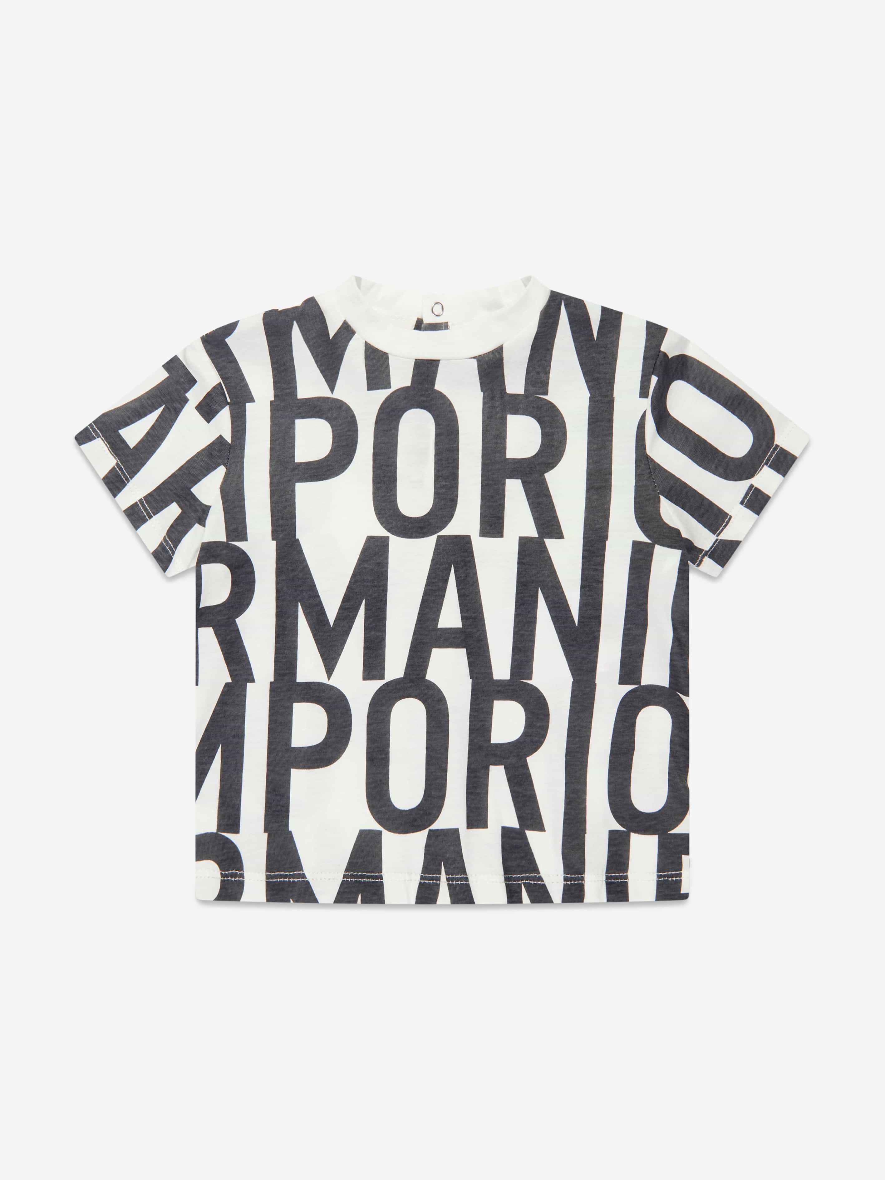 Emporio Armani Baby Boys All Over Logo Print T-Shirt