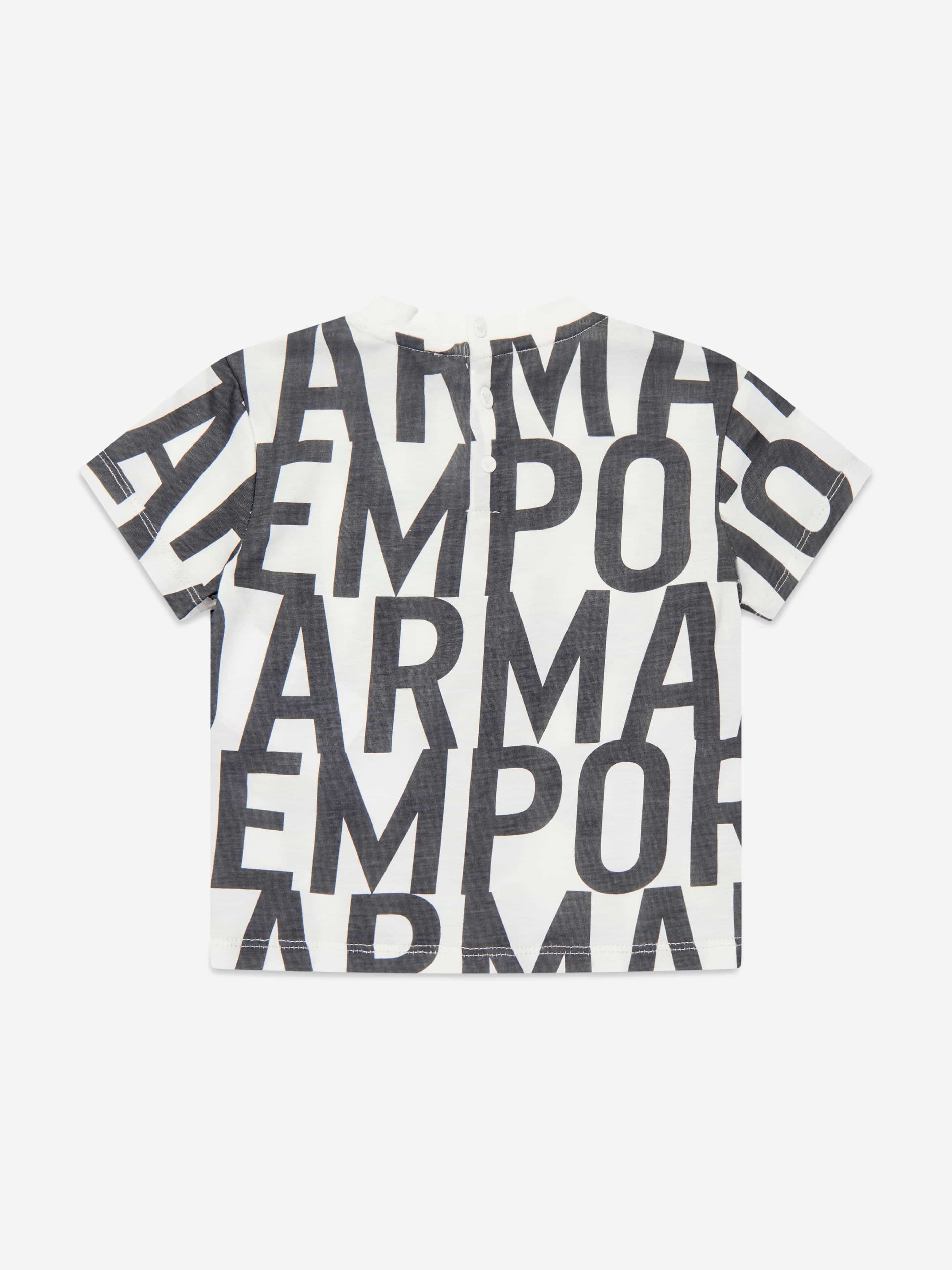 Emporio Armani Baby Boys All Over Logo Print T-Shirt