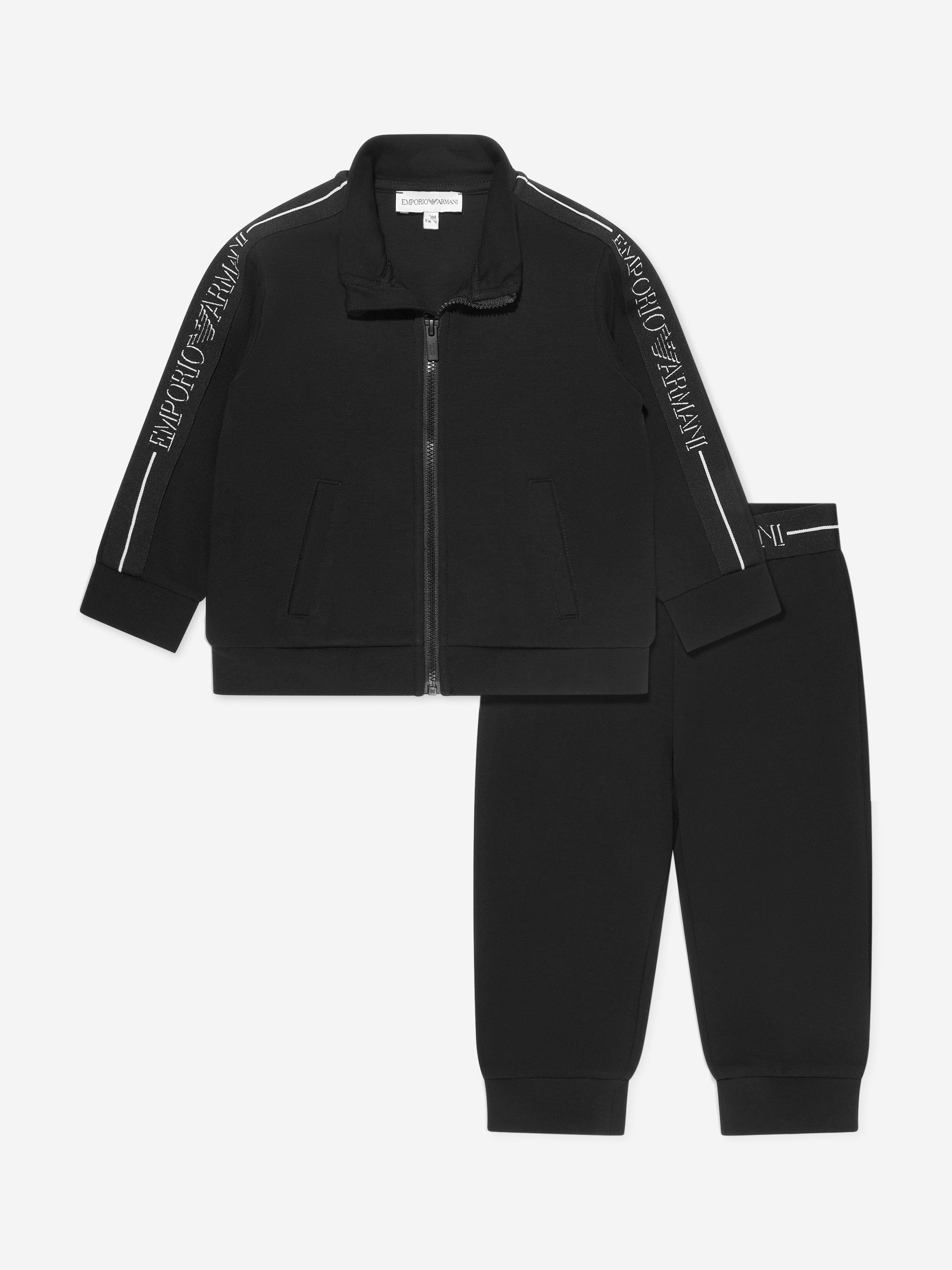 Emporio Armani Baby Boys Zip Up Logo Trim Tracksuit