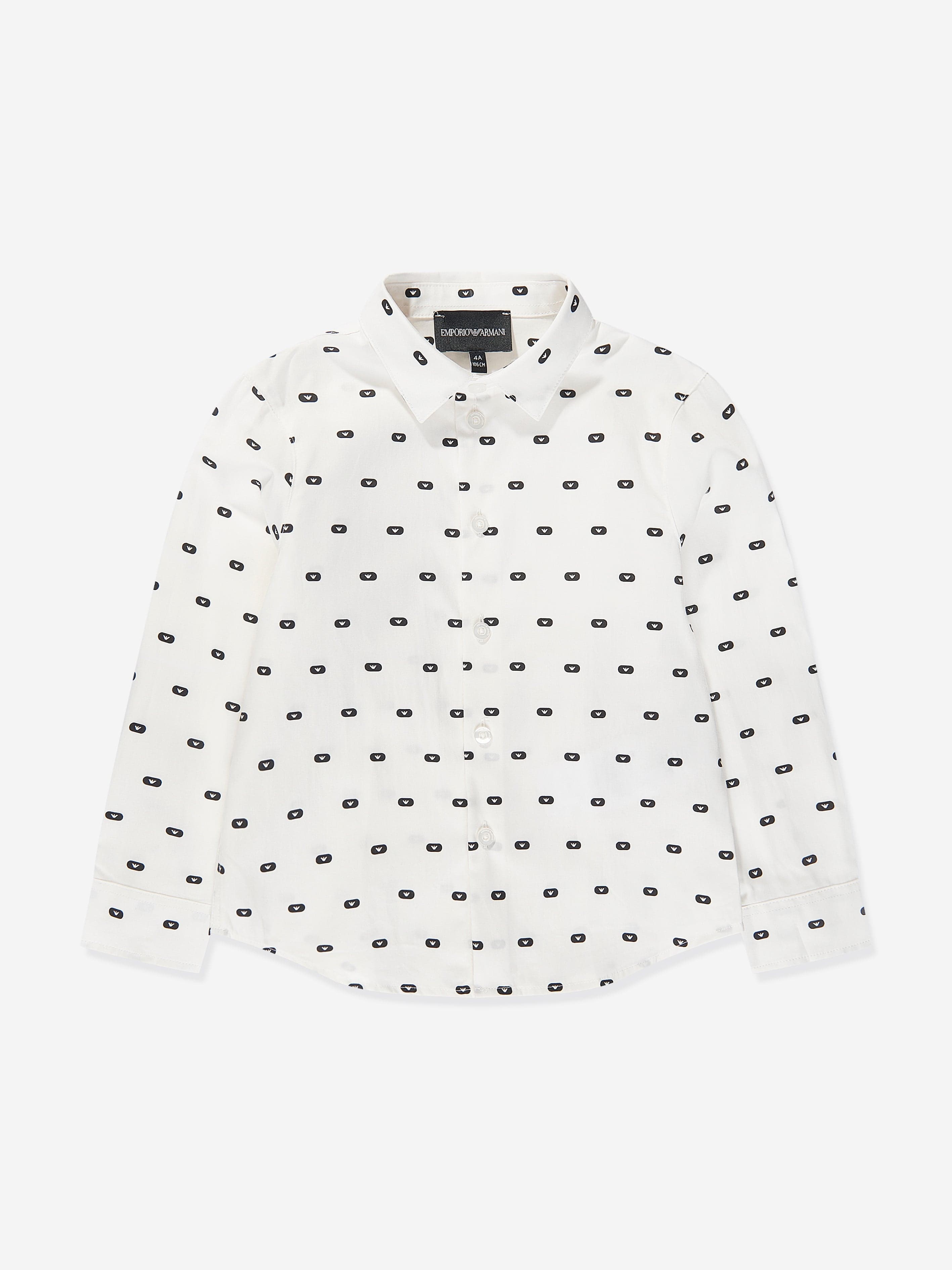 Emporio Armani Boys Logo Shirt in White