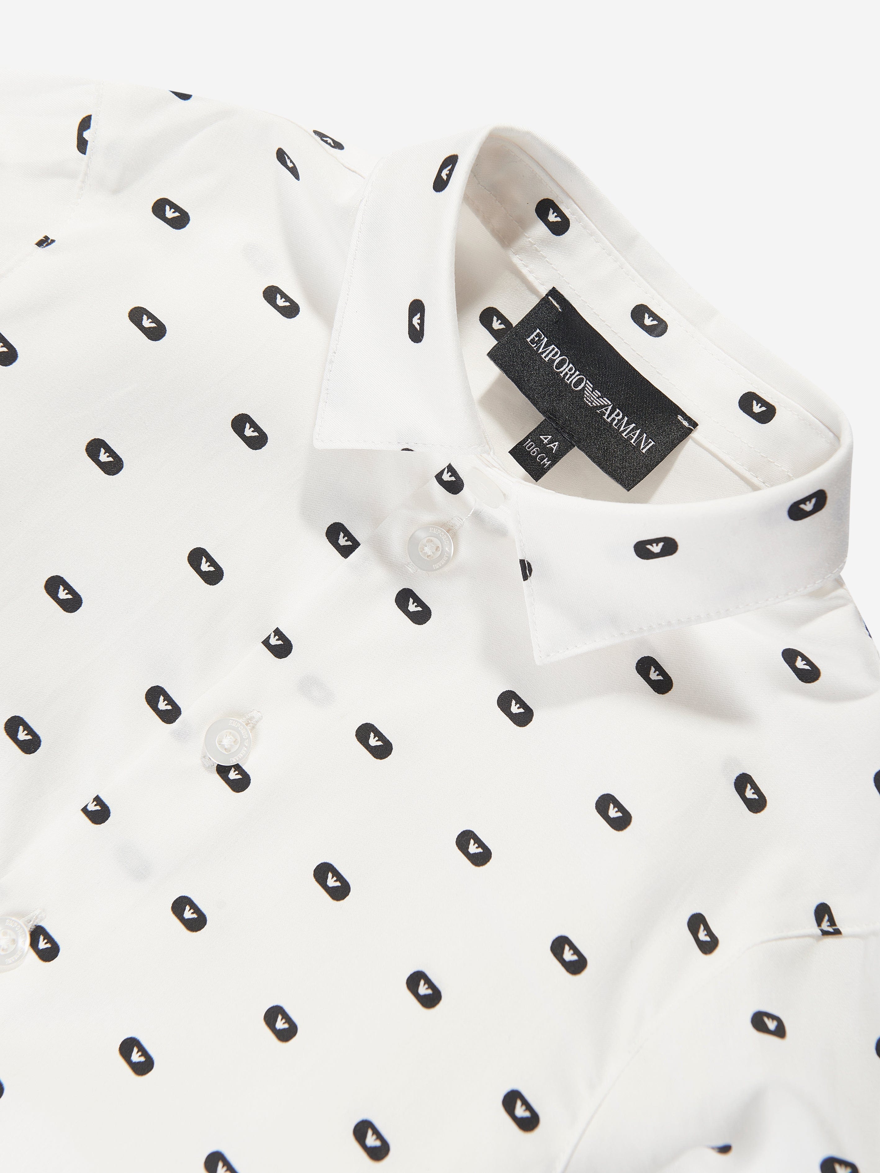 Emporio Armani Boys Logo Shirt in White