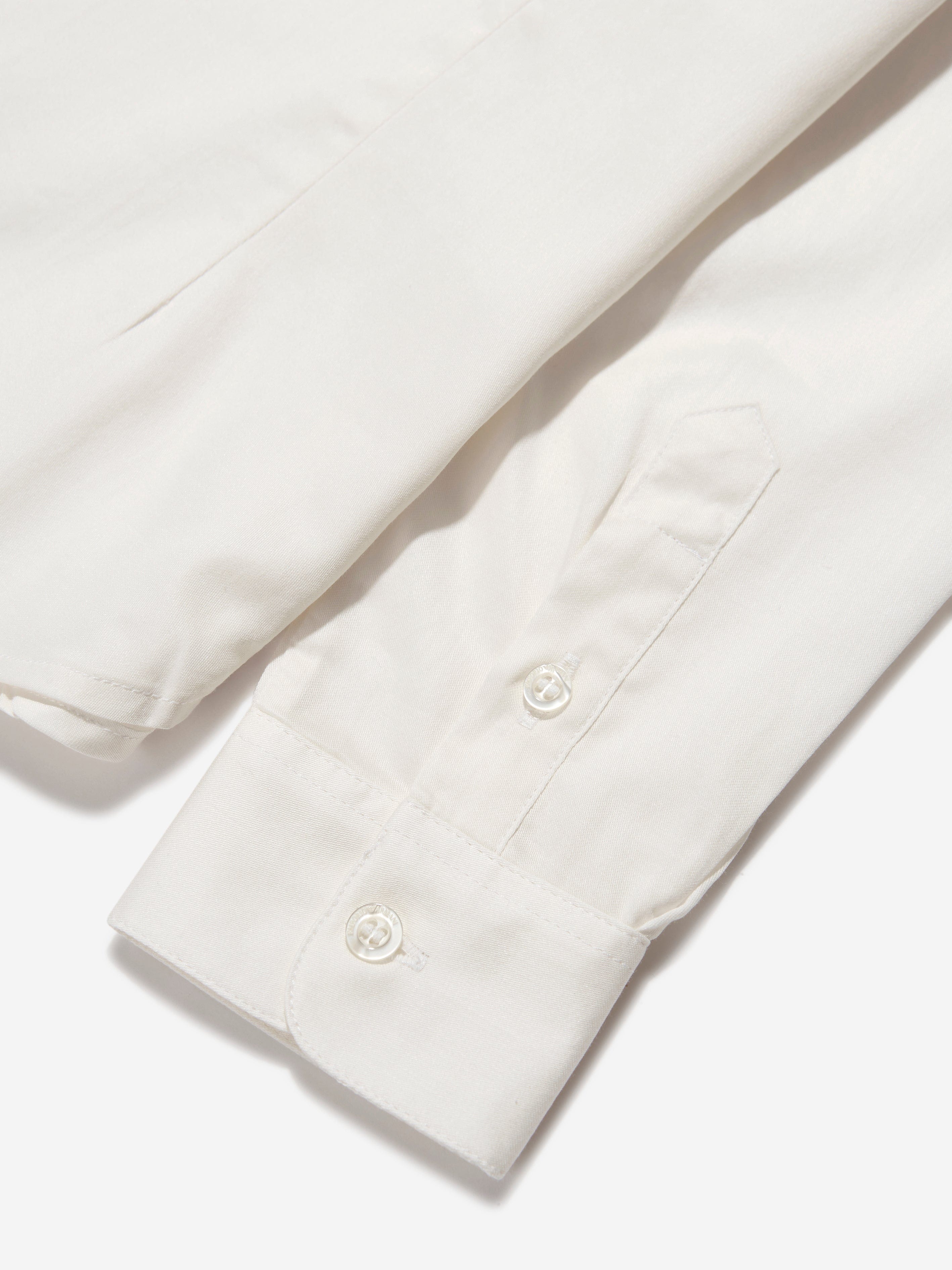 Emporio Armani Boys Embroidered Shirt in White