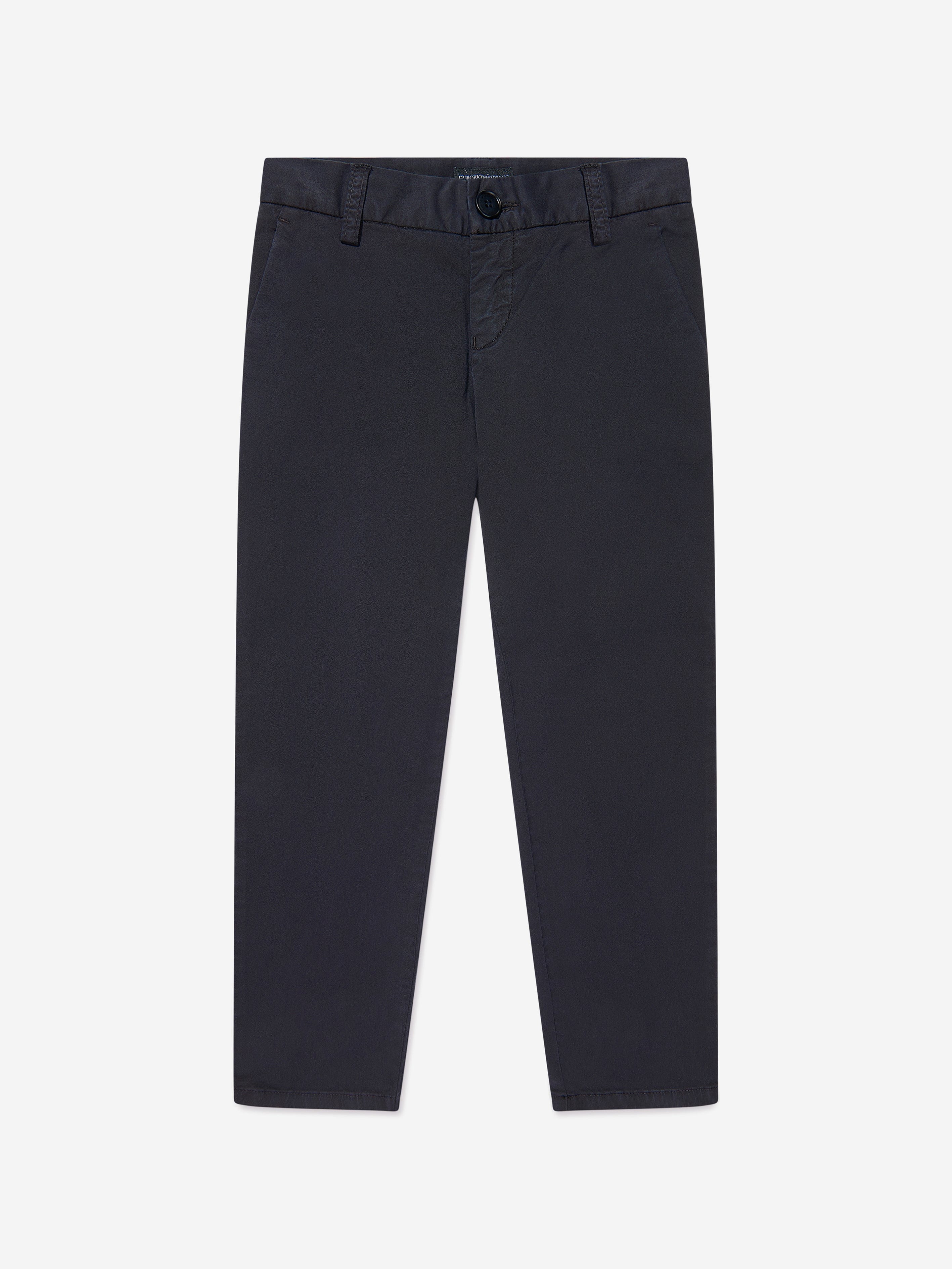 Emporio Armani Boys Branded Trousers in Navy