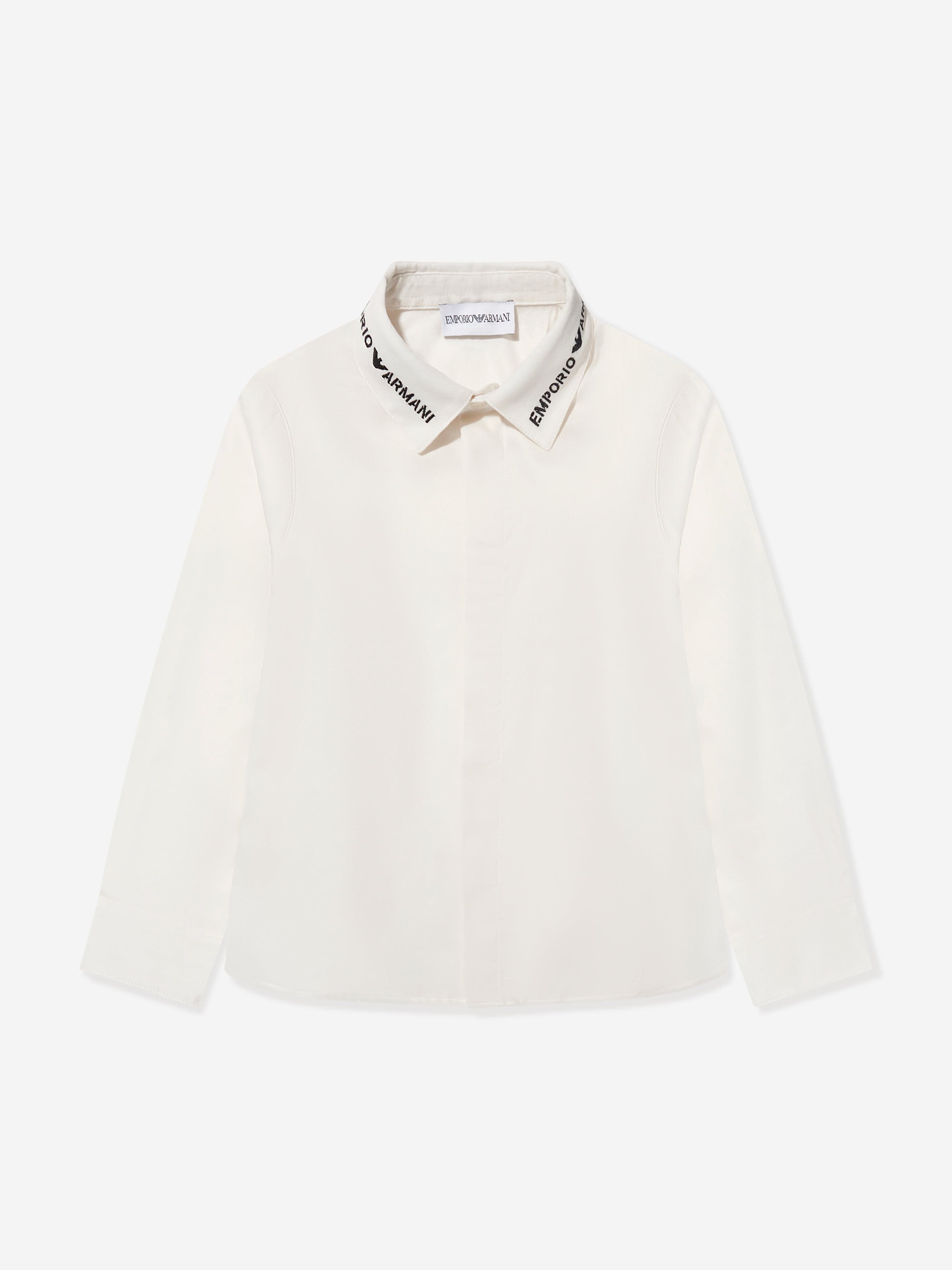 Emporio Armani Baby Boys Logo Shirt in White